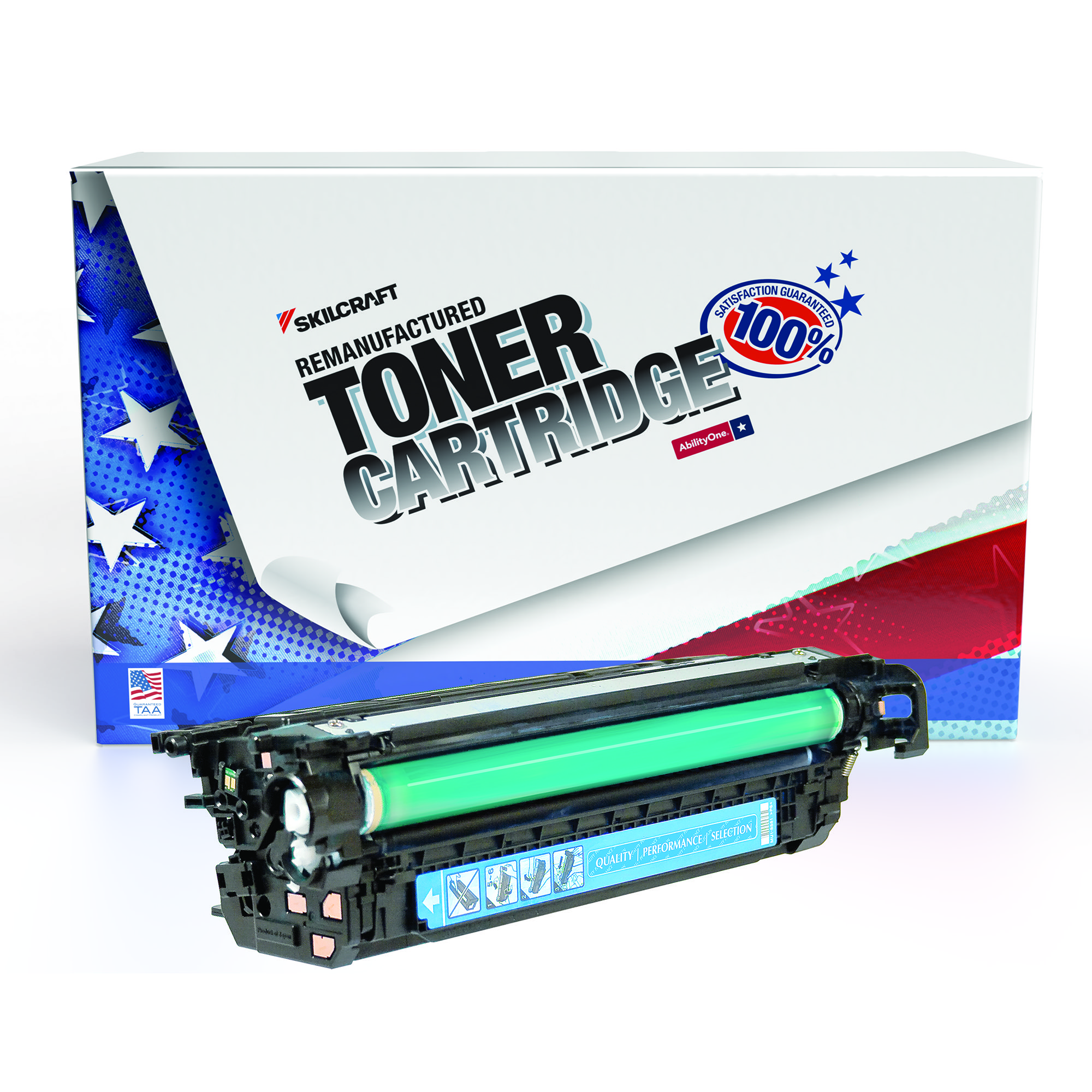 Toner Cartridge, LaserJet, Remanufactured, HP 646A Series, Cyan, Page Yield 12500 - Each