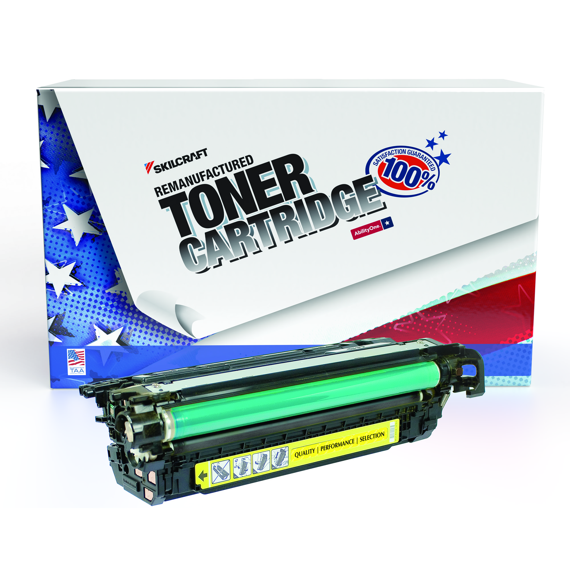 Toner Cartridge, LaserJet, Remanufactured, HP 646A Series, Yellow, Page Yield 12500 - Each