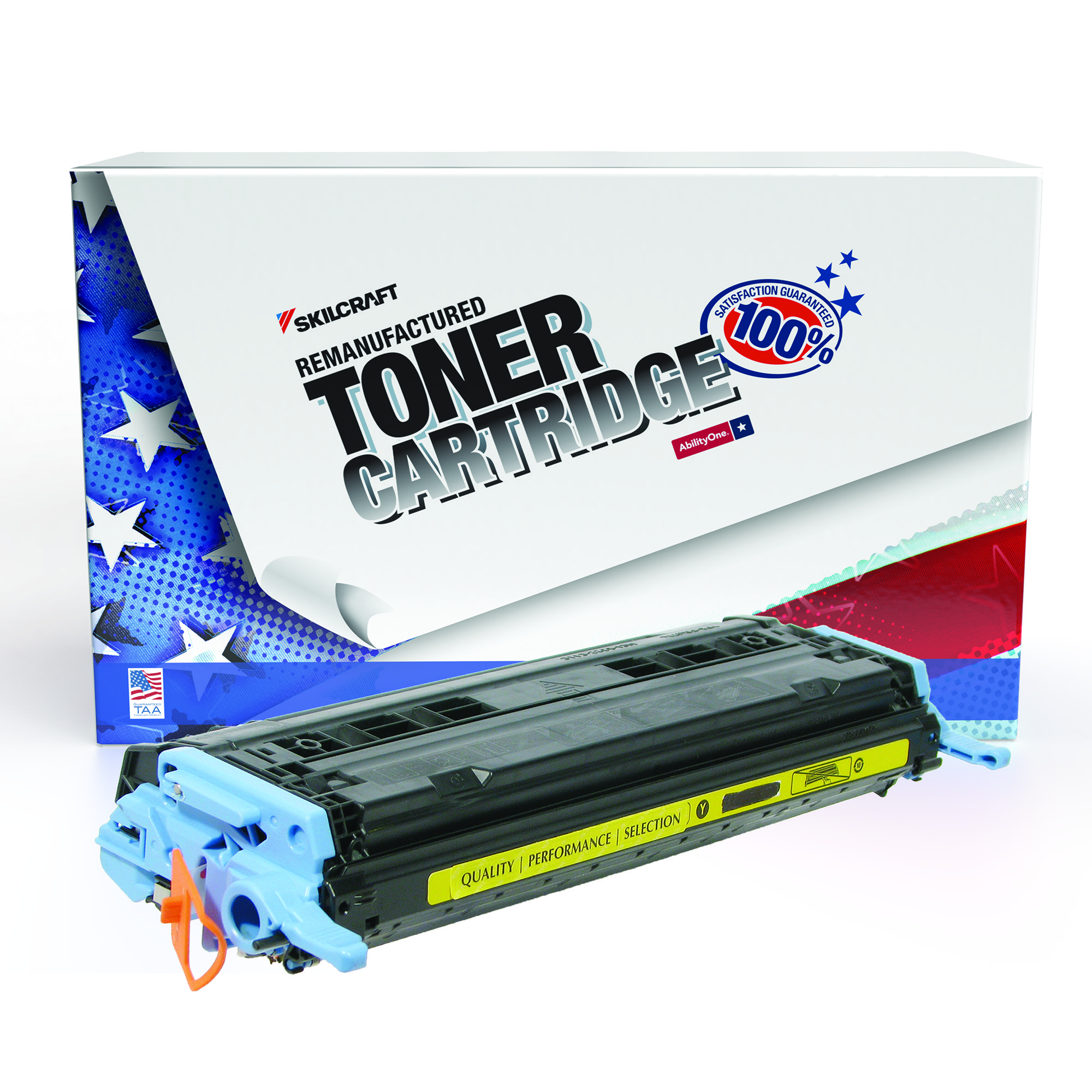 Toner Cartridge, LaserJet, Remanufactured, HP 124A Series, Yellow, Page Yield 2000 - Each