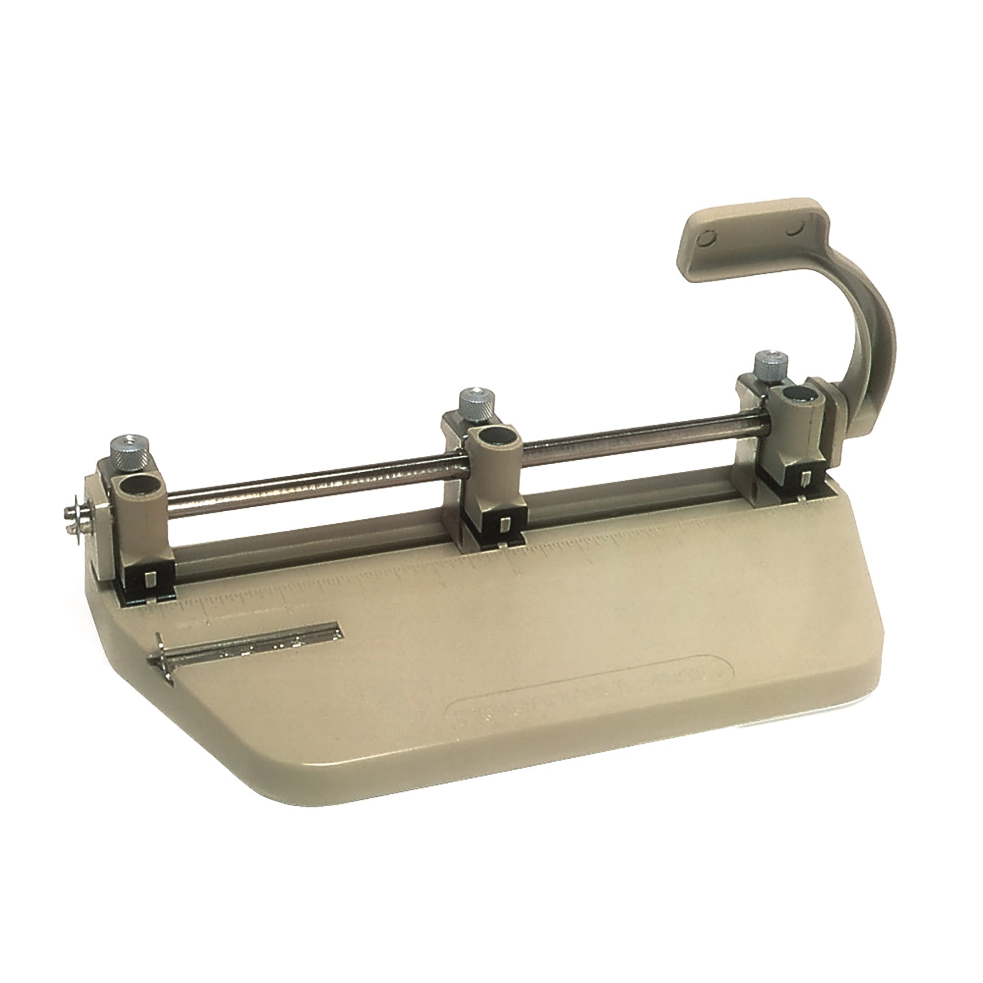Perforator, Paper, Desk 3-Hole, Medium-Duty, 1/4", Beige - Each