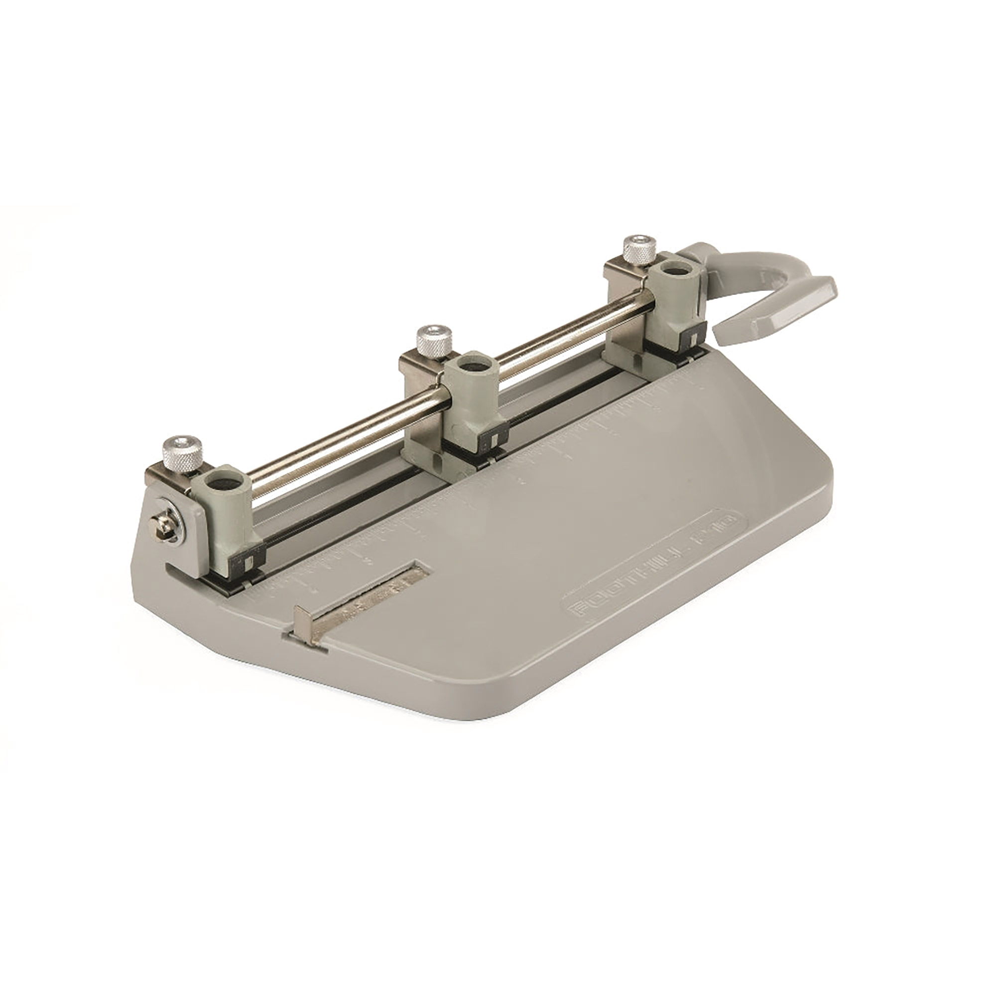 Perforator, Paper, Desk, 3-Hole, Medium-Duty, 1/4", Gray - 12/PK