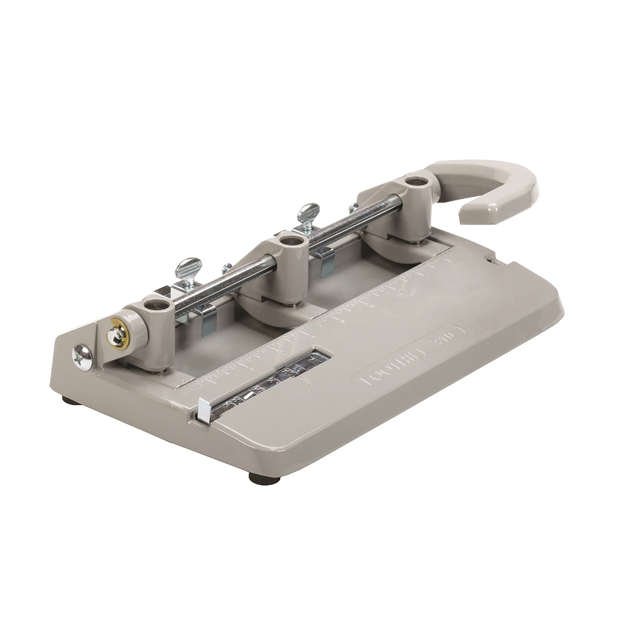 Perforator, Paper, Desk, 3-Hole, Heavy-Duty, 13/32", Gray - Each