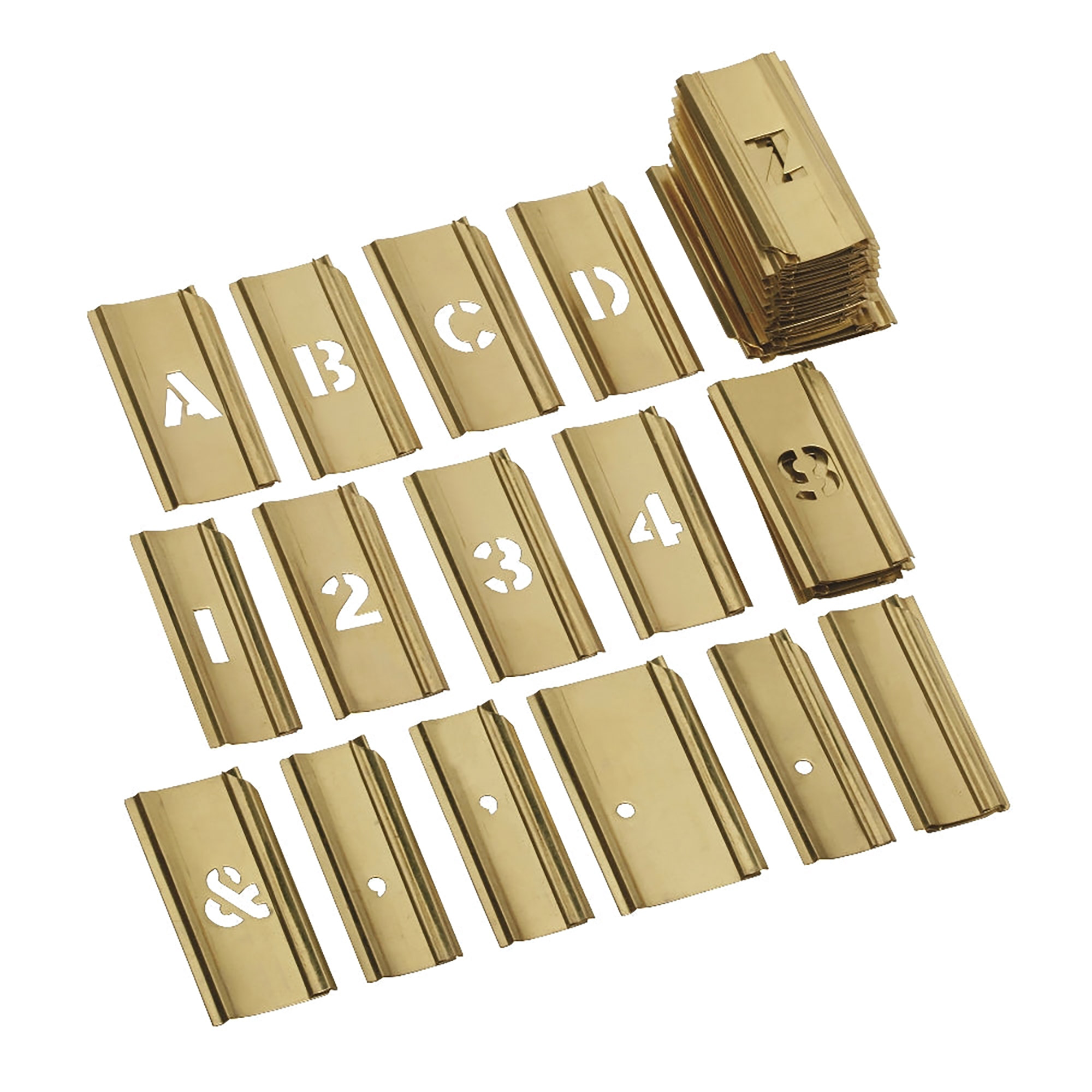 Stencil Set, Brass, 1 1/2"