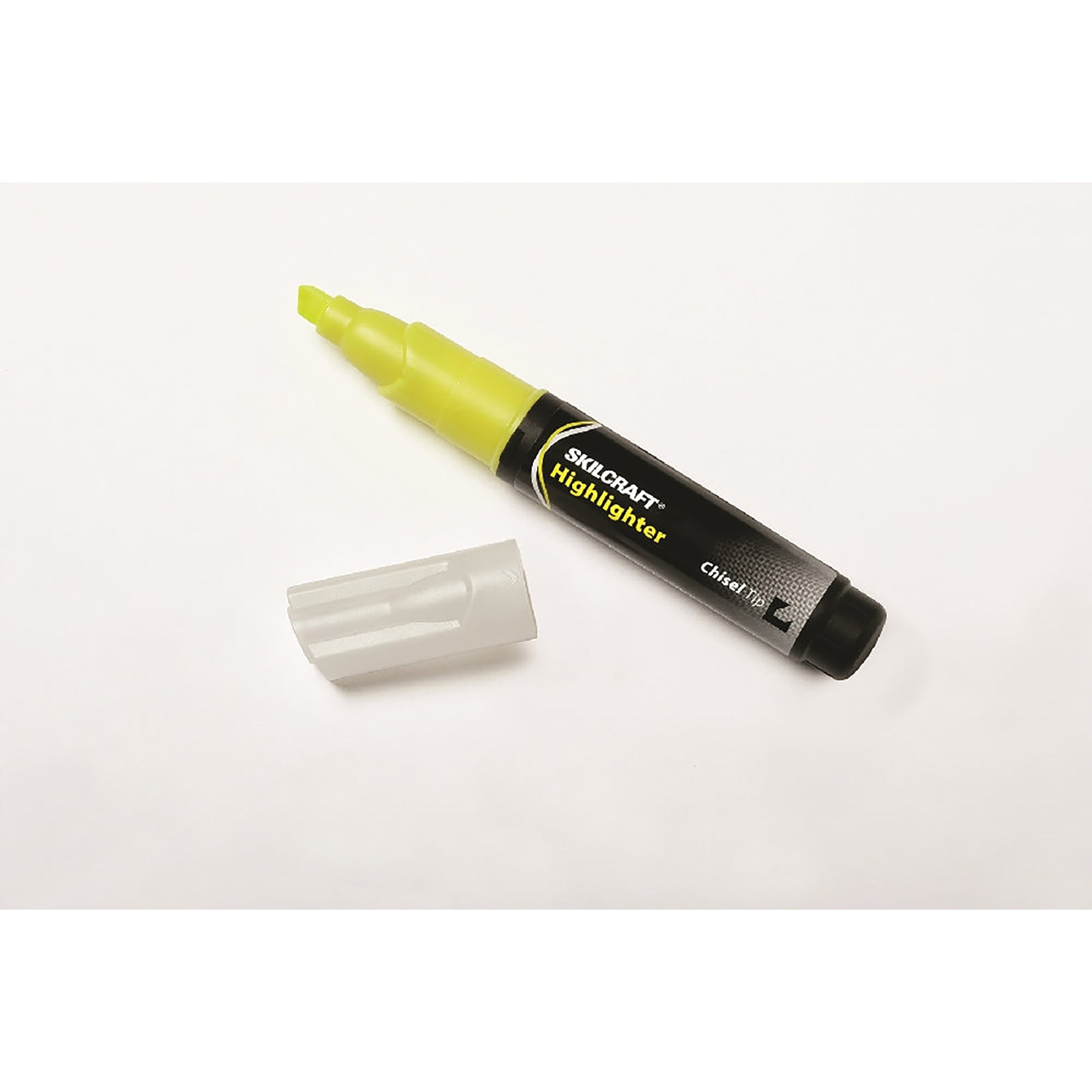 Marker, Tube Type, Highlighter, Chisel Tip, Yellow - 12/PK