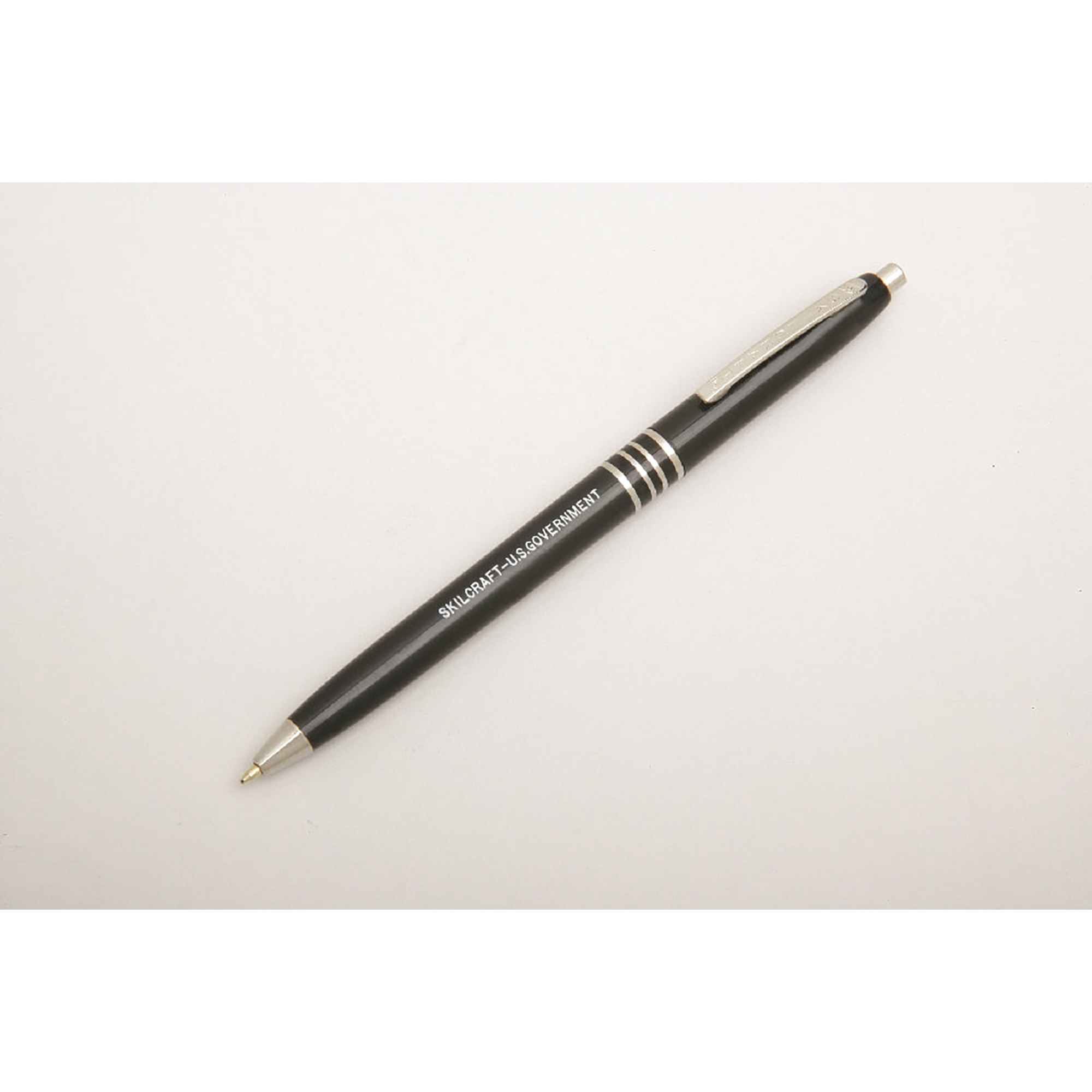 Pen, Ballpoint, Retractable, "U.S. Government", Black, Medium Point - 12/PK