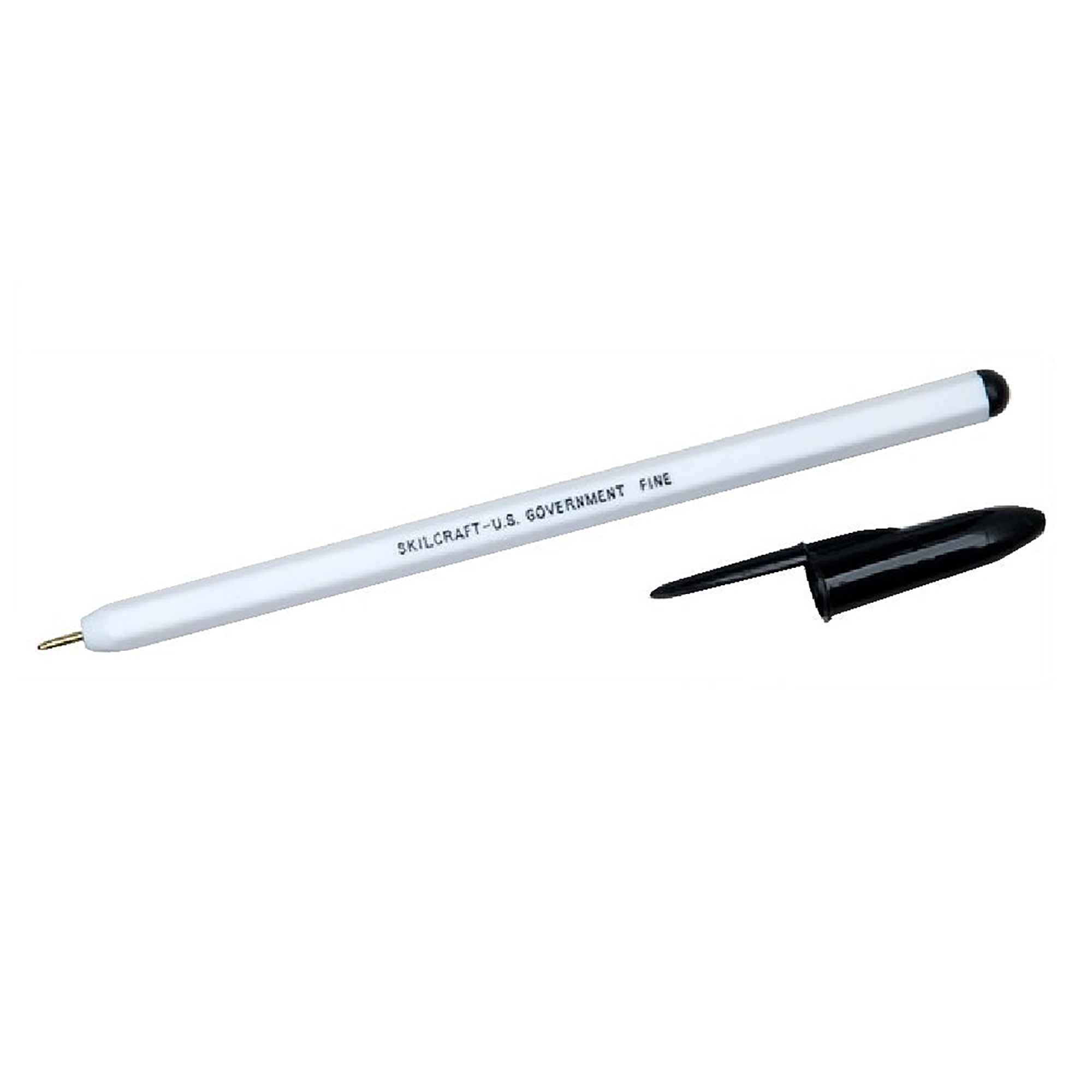 Pen, Ballpoint, Stick, Hexagonal Barrel, Black, Fine Point - 12/PK