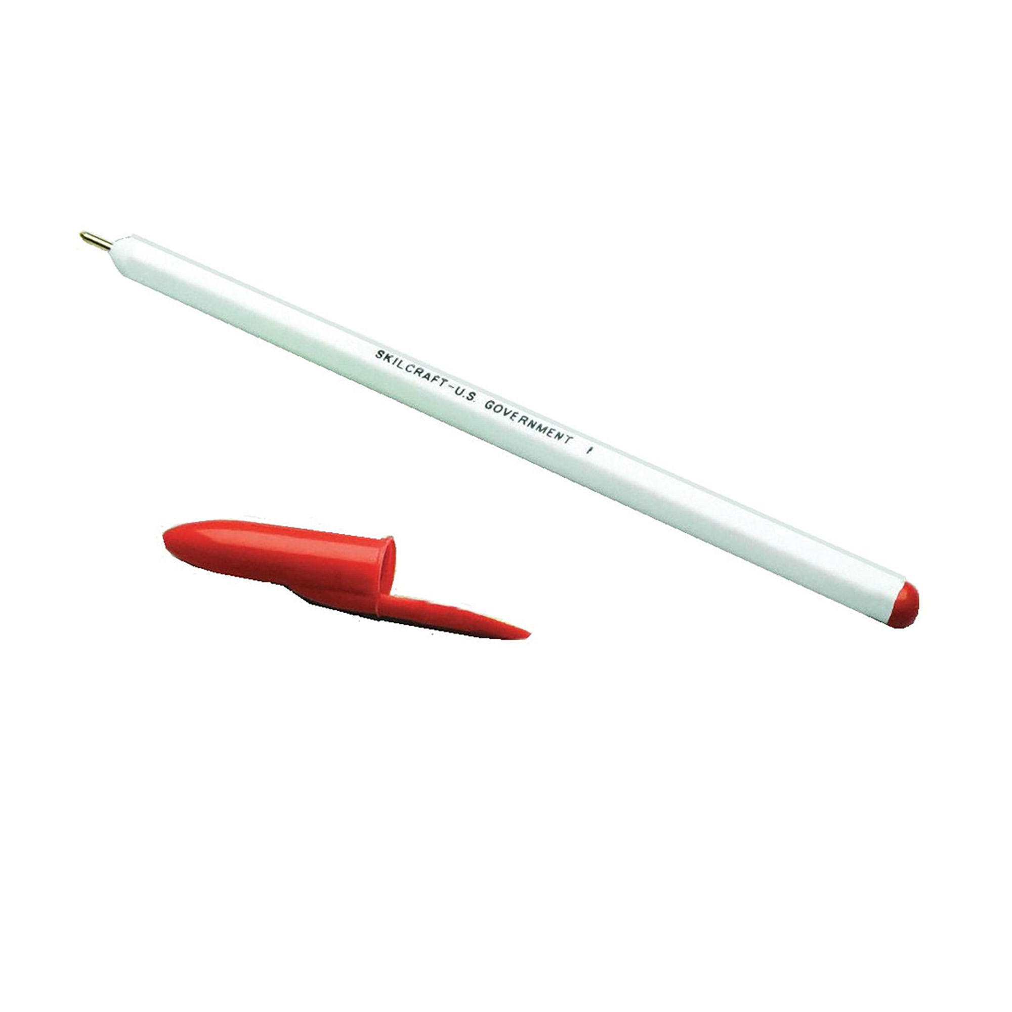 Pen, Ballpoint, Stick, Hexagonal Barrel, Red, Fine Point - 12/PK