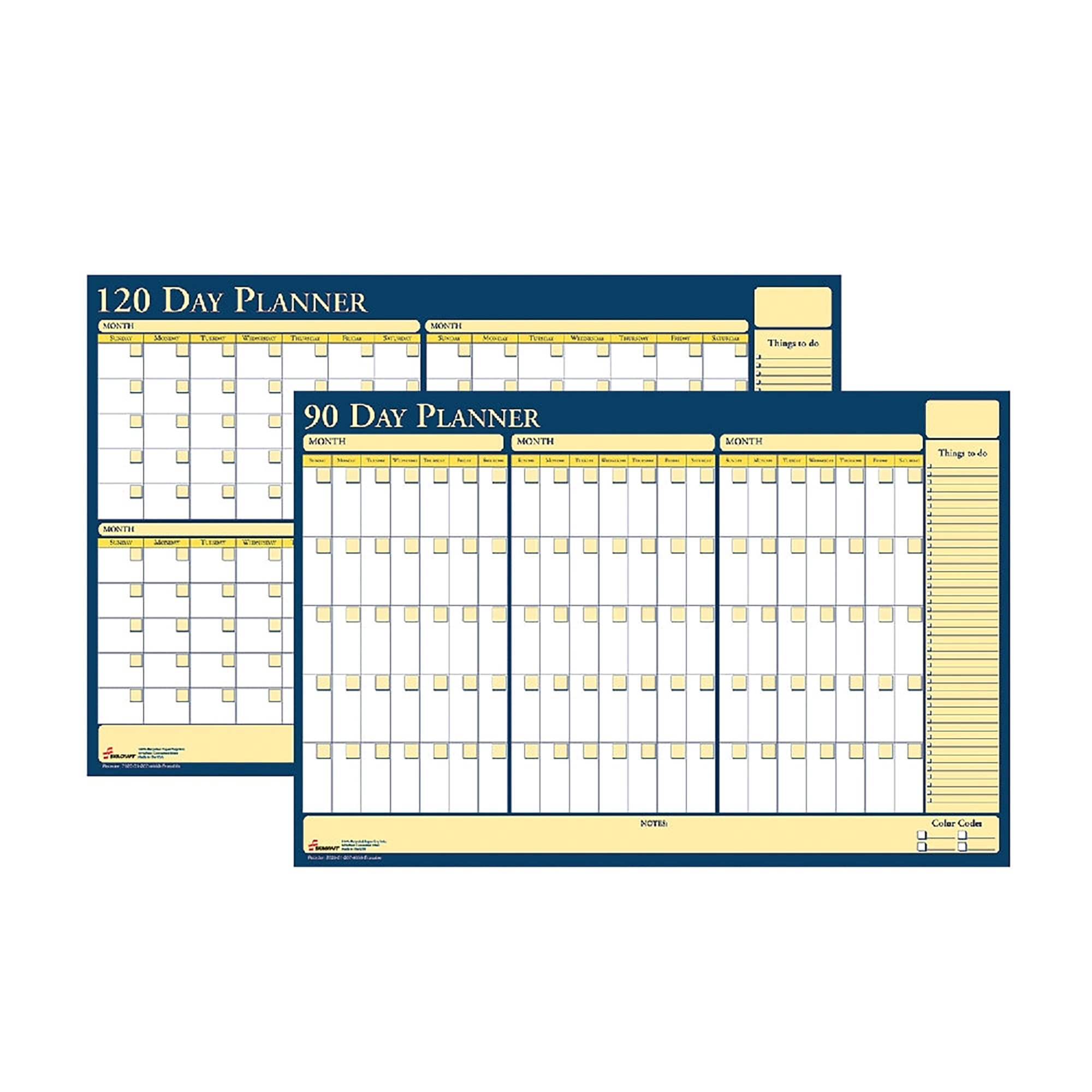 Calendar, Reversible, Erasable, 90/120 Day Non-dated, 36" x 24" - Each