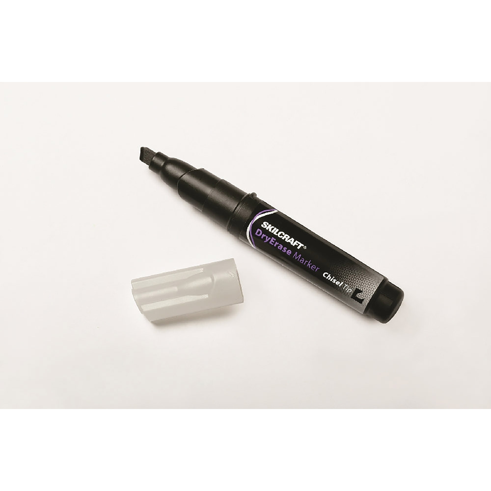Marker, Dry Erase, Tube Type, Chisel Tip, Black - 12/PK