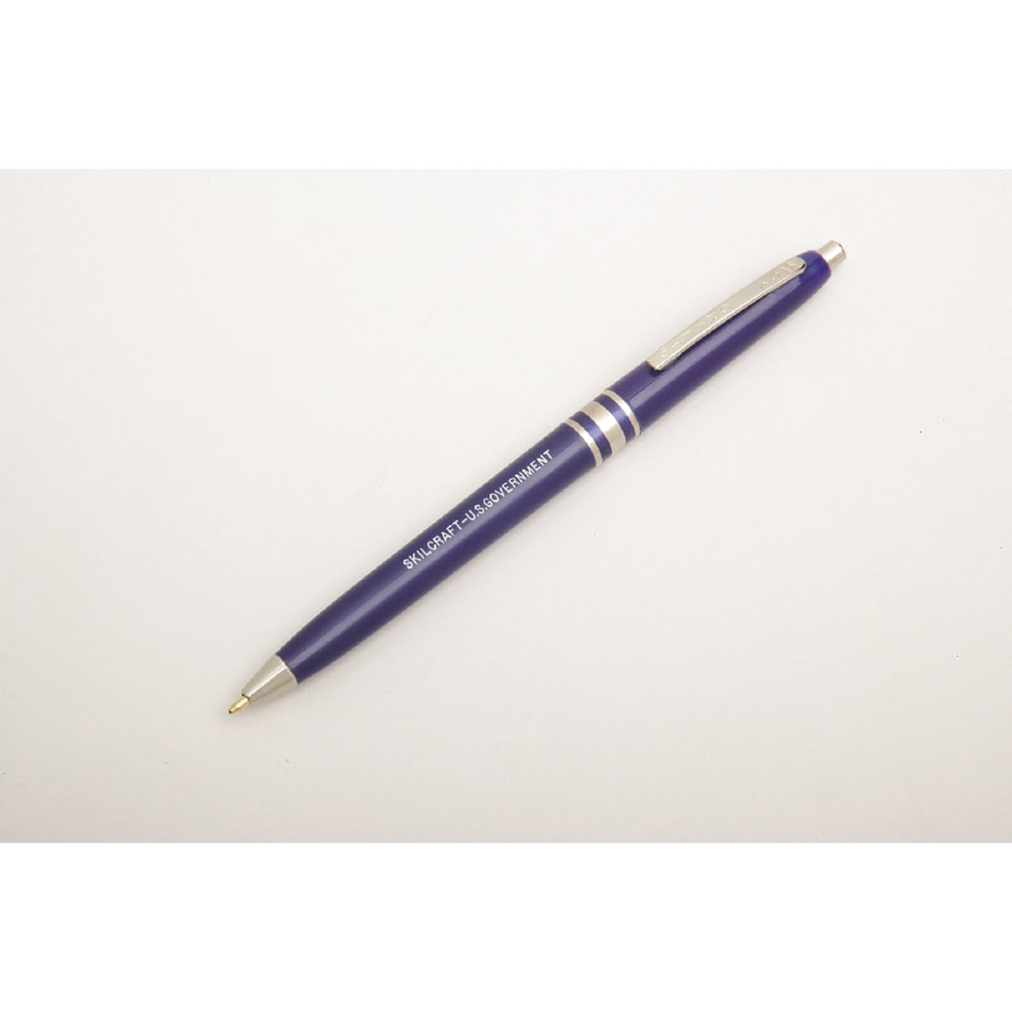 Pen, Ballpoint, Retractable, "U.S. Government", Blue, Fine Point - 12/PK
