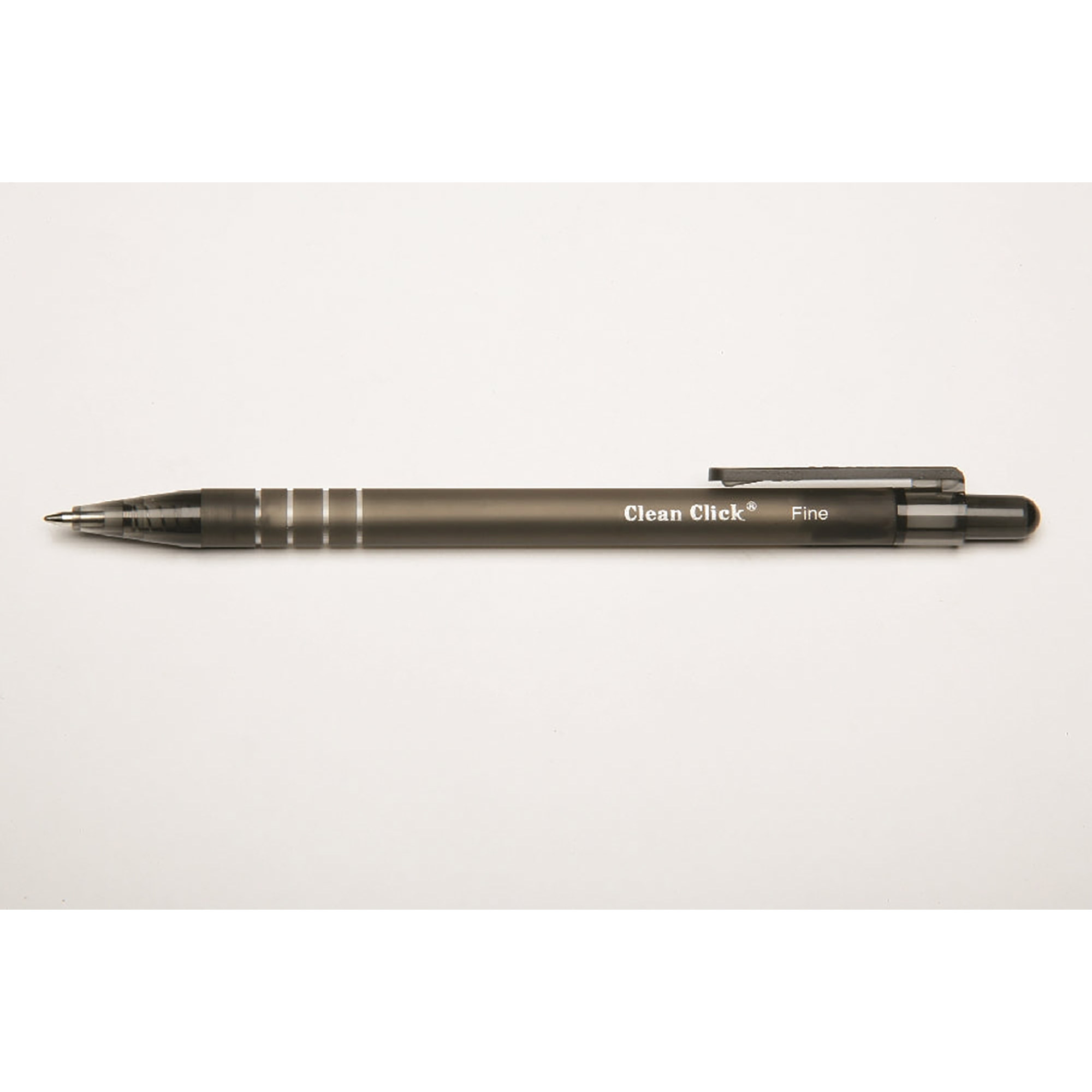 Pen, Ballpoint, Rubberized, Retractable, Black, Fine Point - 12/PK
