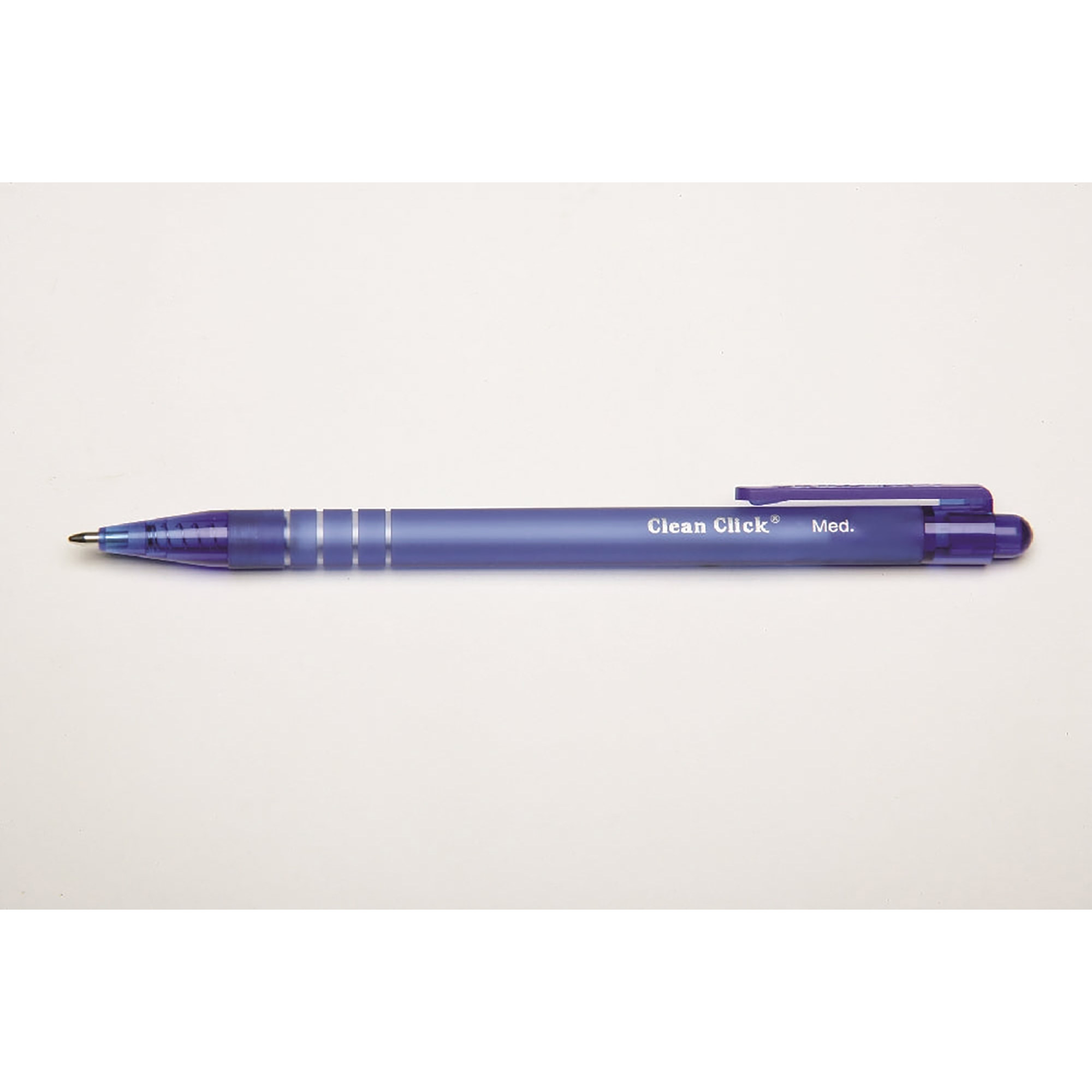 Pen, Ballpoint, Rubberized, Retractable, Blue, Medium Point - 12/PK