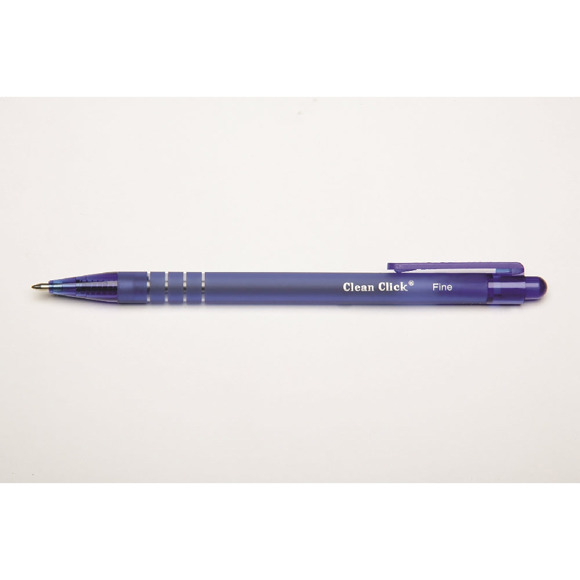 Pen, Ballpoint, Rubberized, Retractable, Blue, Fine Point - 12/PK