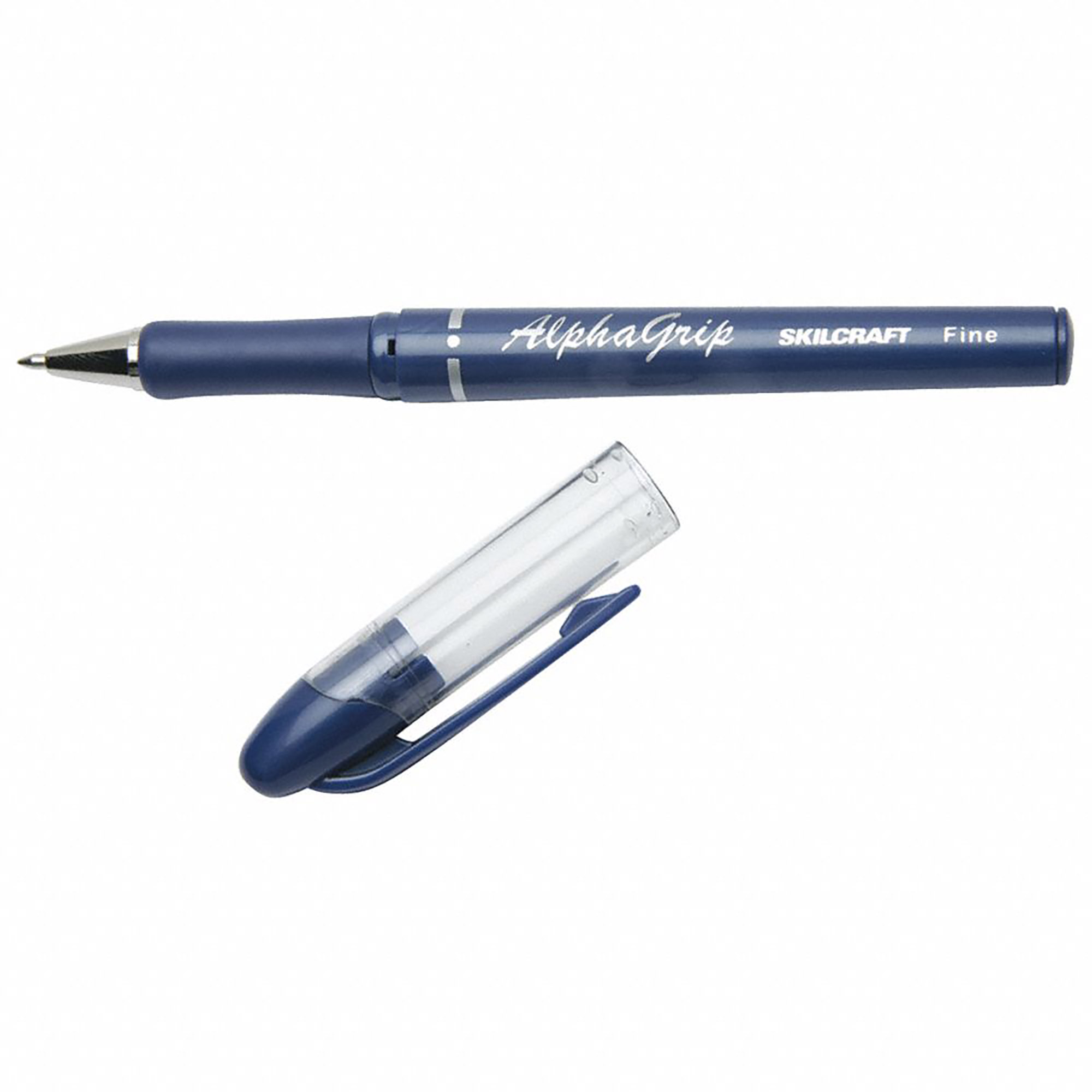Pen, Ballpoint, Ergonomic, Refillable, Blue, Fine Point - 12/PK