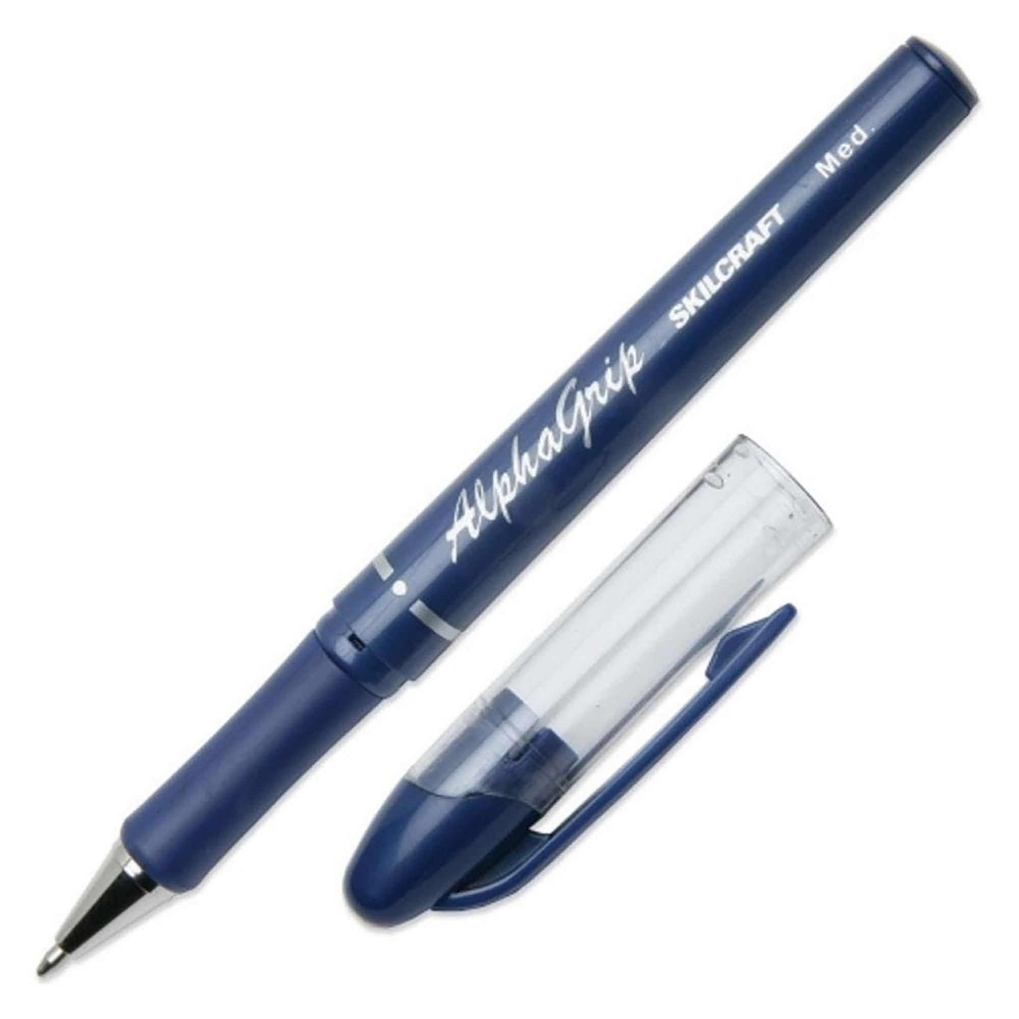Pen, Ballpoint, Ergonomic, Refillable, Blue, Medium Point - 12/PK