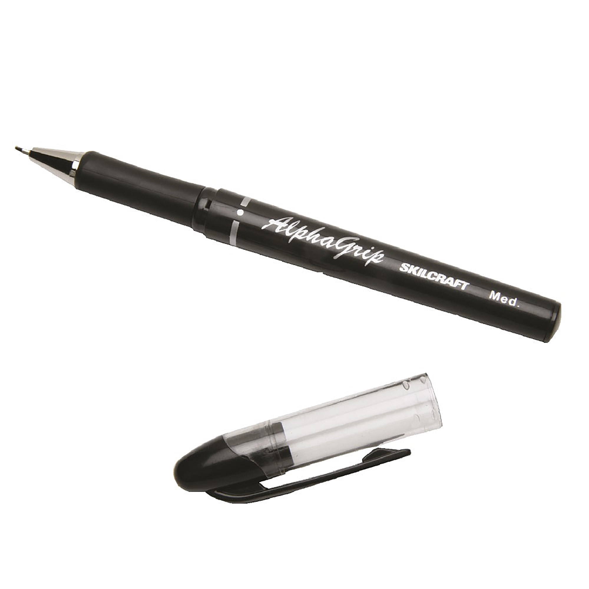 Pen, Ballpoint, Ergonomic, Refillable, Black, Medium Point - 12/PK