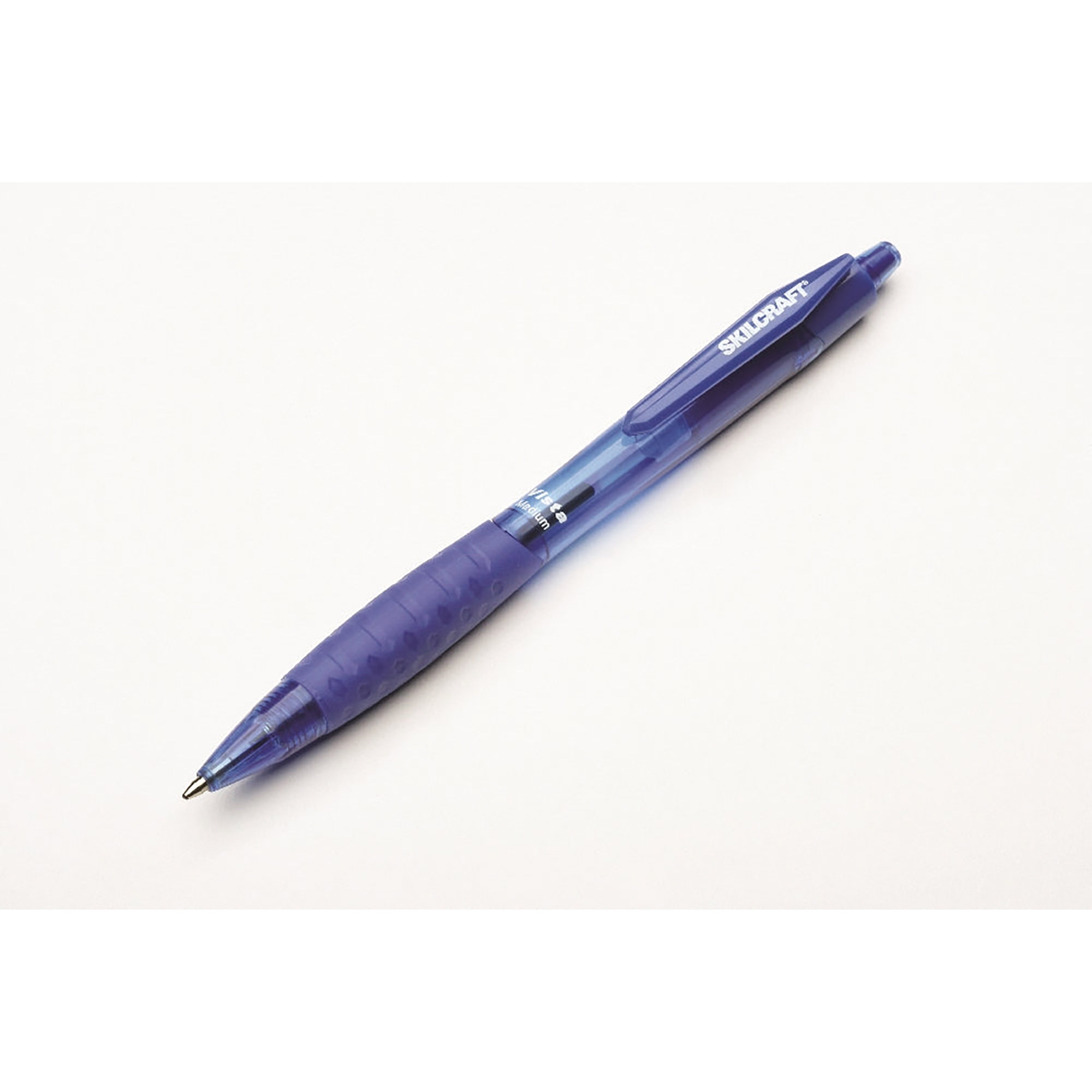 Pen, Ballpoint, Retractable, Tinted Barrel, Vista, Blue, Medium Point - 12/PK