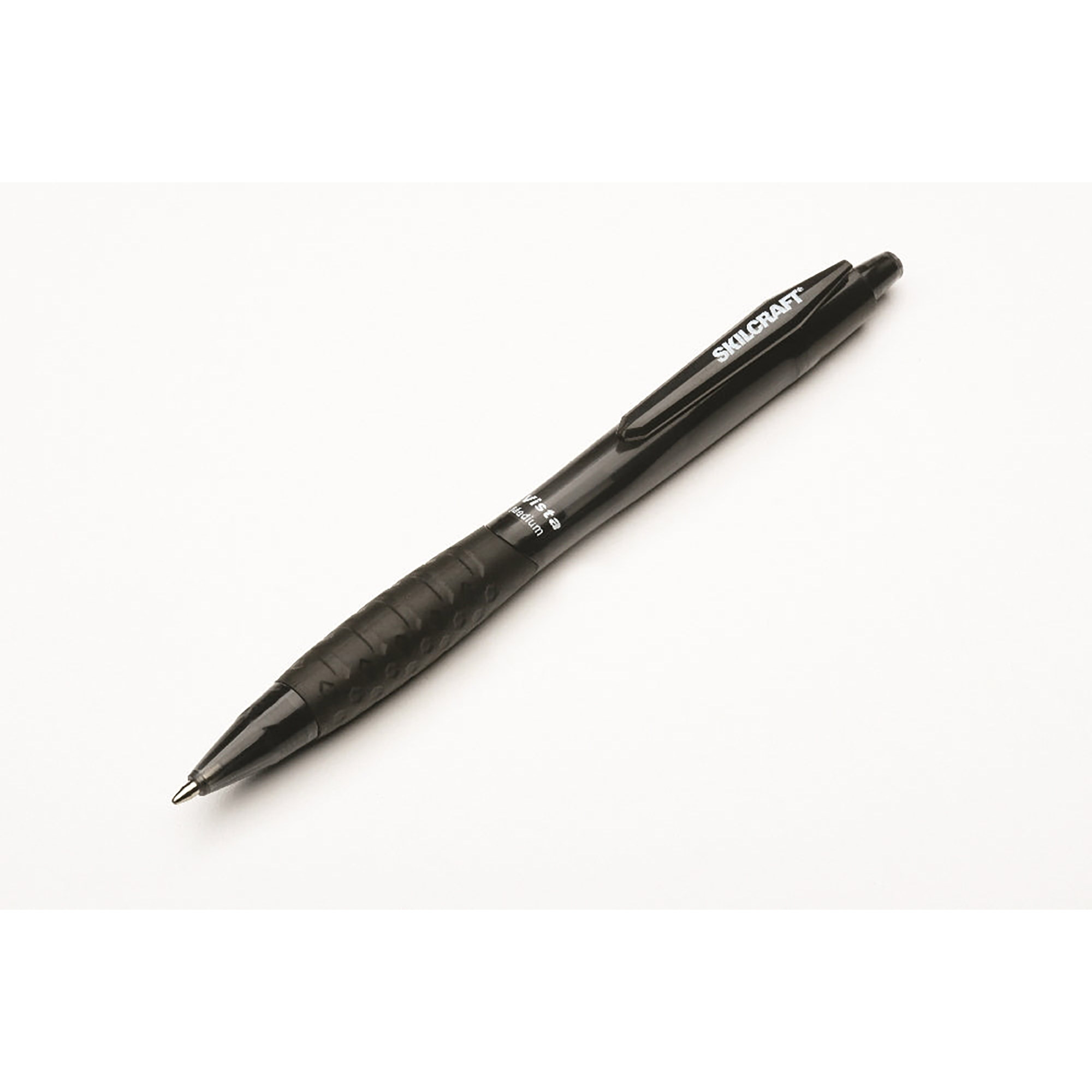 Pen, Ballpoint, Retractable, Tinted Barrel, Vista, Black, Medium Point - 12/PK