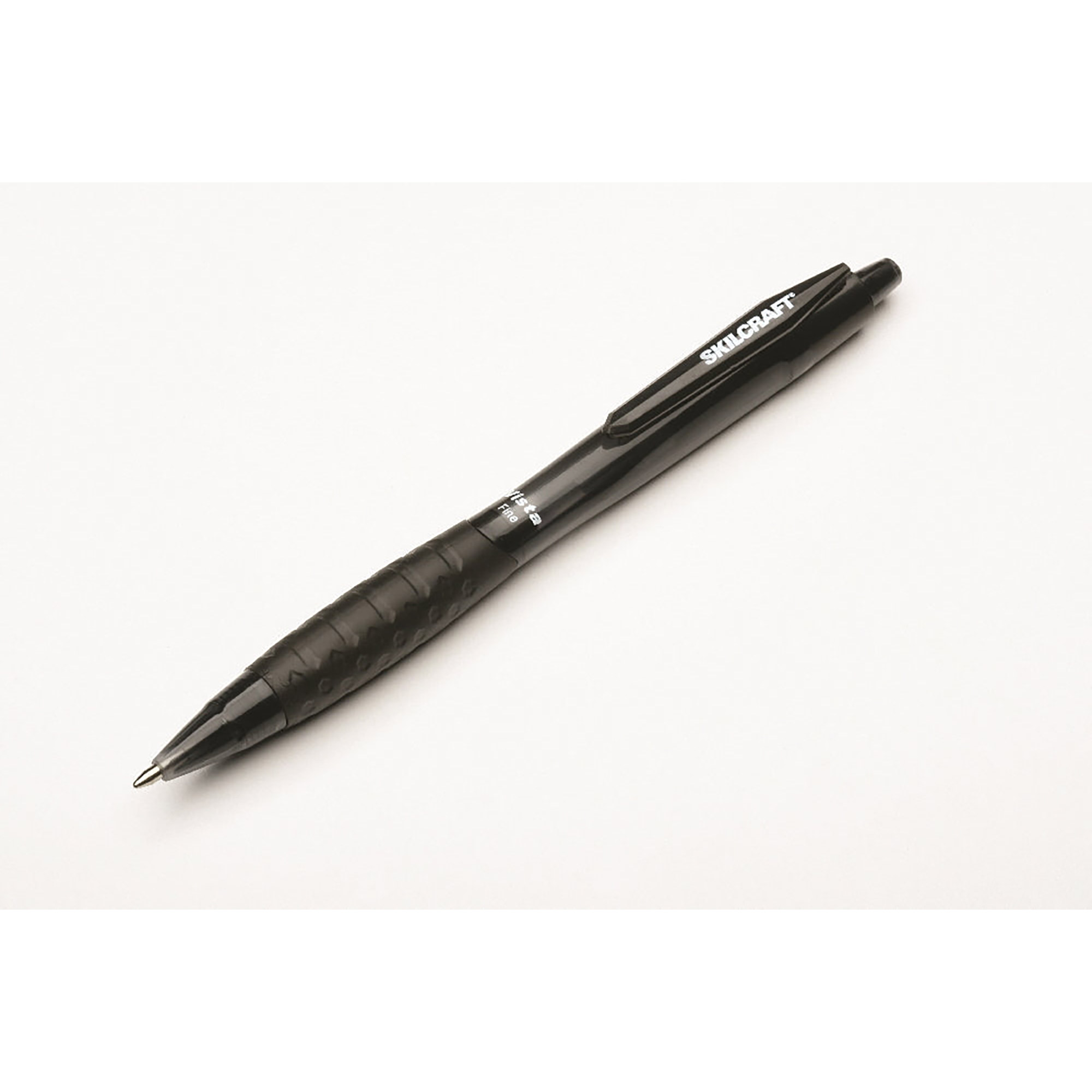 Pen, Ballpoint, Retractable, Tinted Barrel, Vista, Black, Fine Point - 12/PK