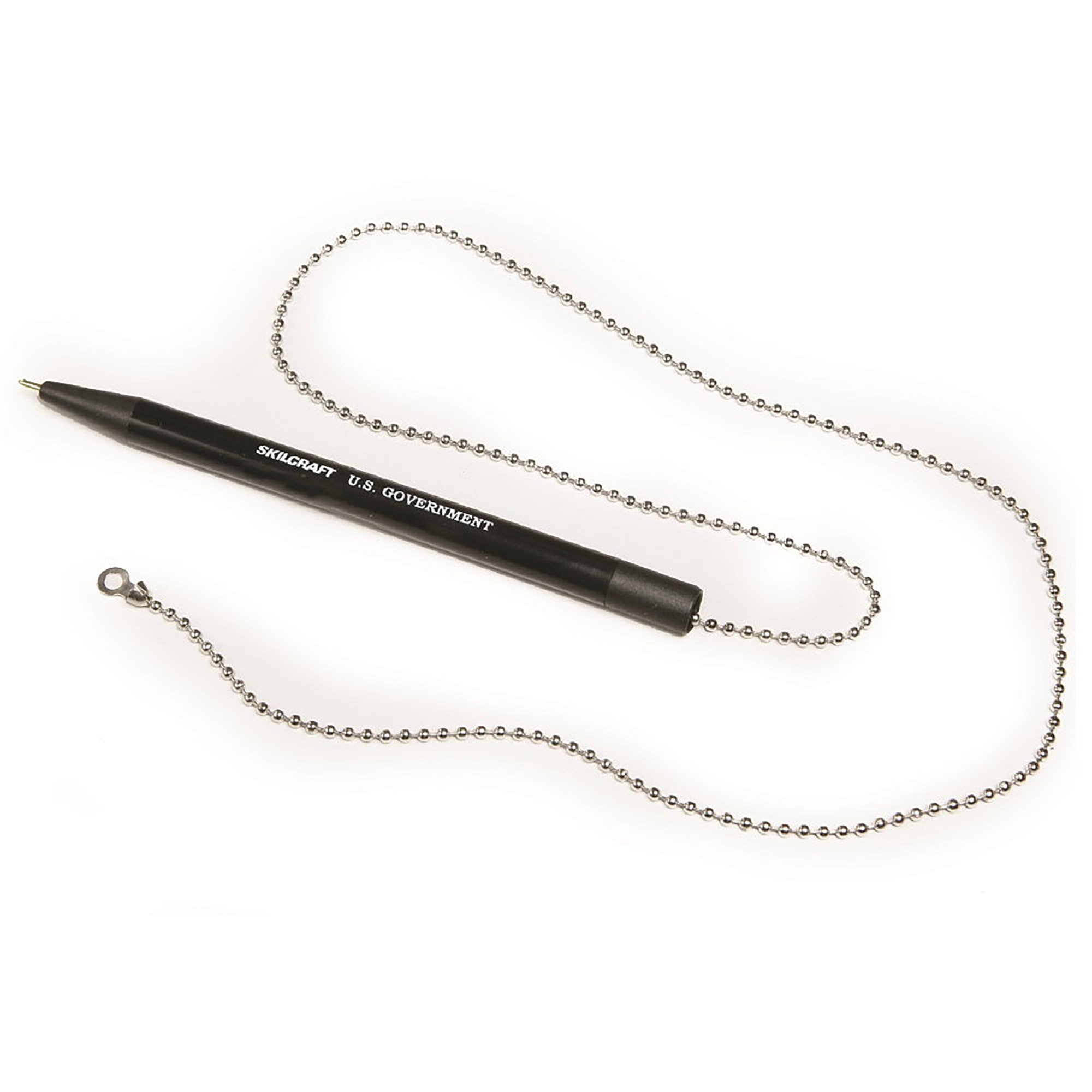 Pen, Ballpoint, With Chain, Black, Medium Pt - 12/PK