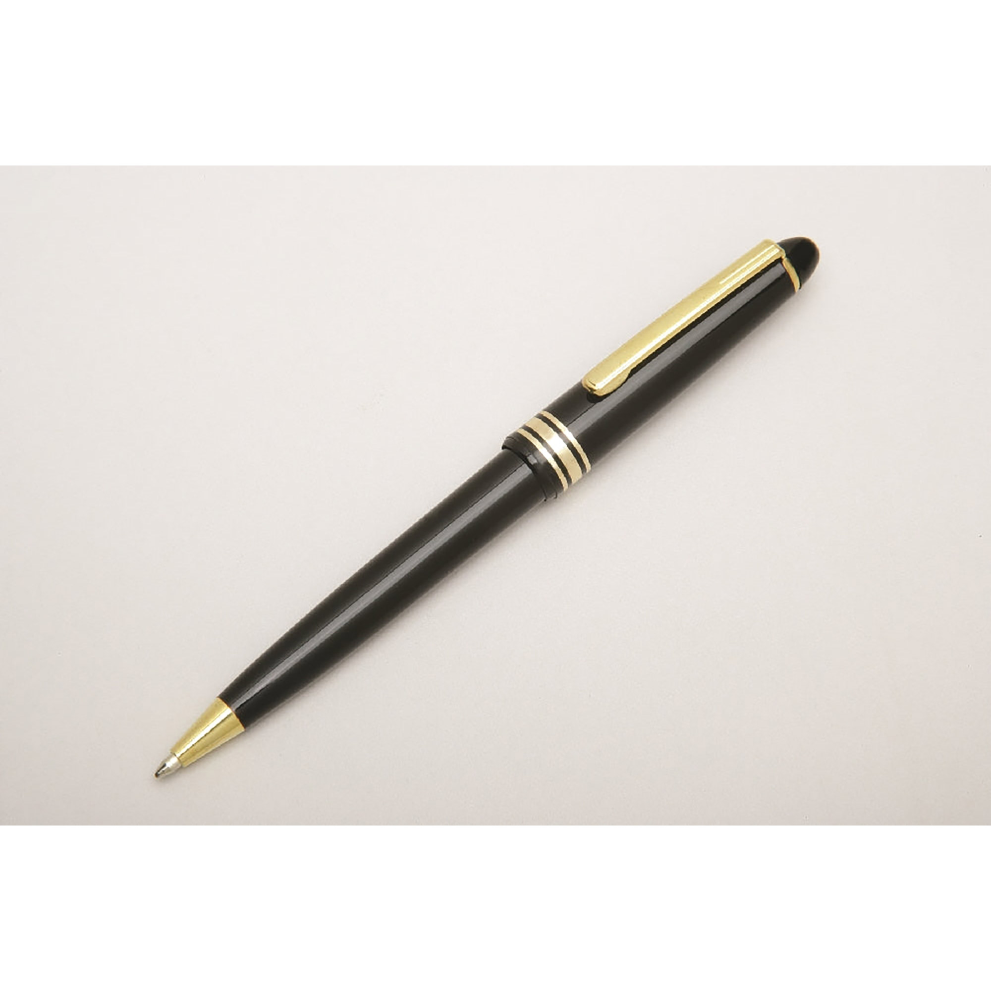 Pen, Ballpoint, Push Cap, Retractable, Refillable, Black Barrel, Black Ink, Medium Point - 12/PK