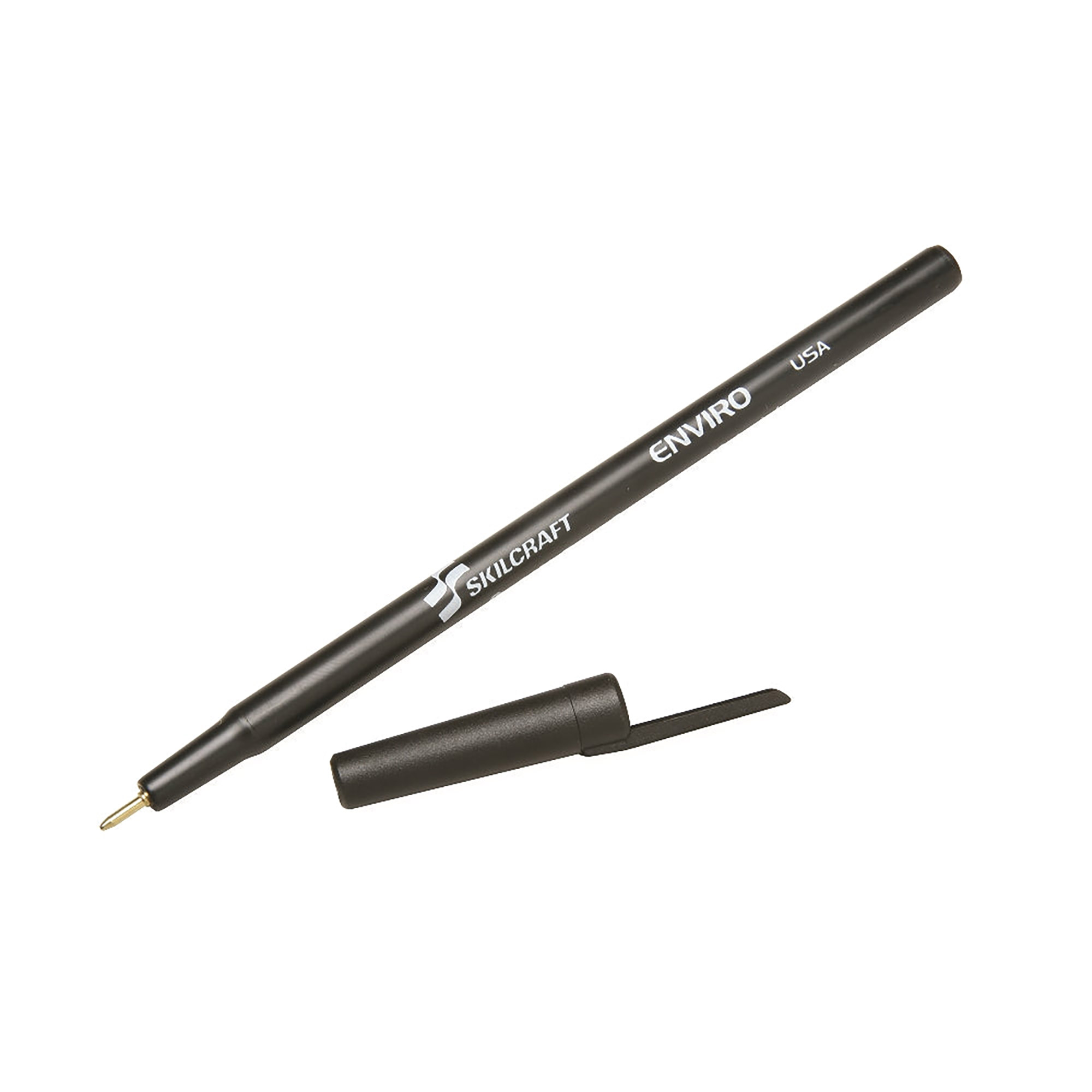 Pen, Ballpoint, Stick Type, Recycled, Black Ink, Fine Point - 12/PK
