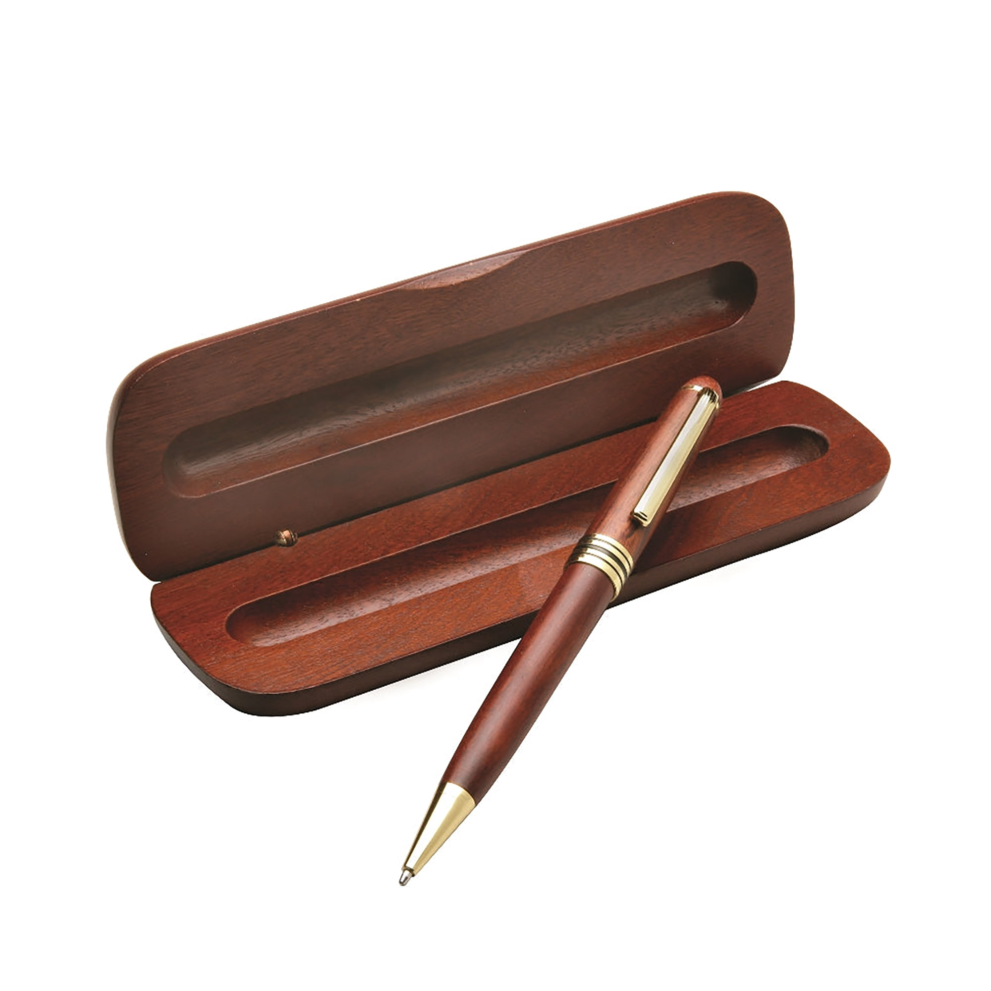 Pen, Wooden, Illusion, with Display Case, Rosewood, Black Ink, Medium Point - Each