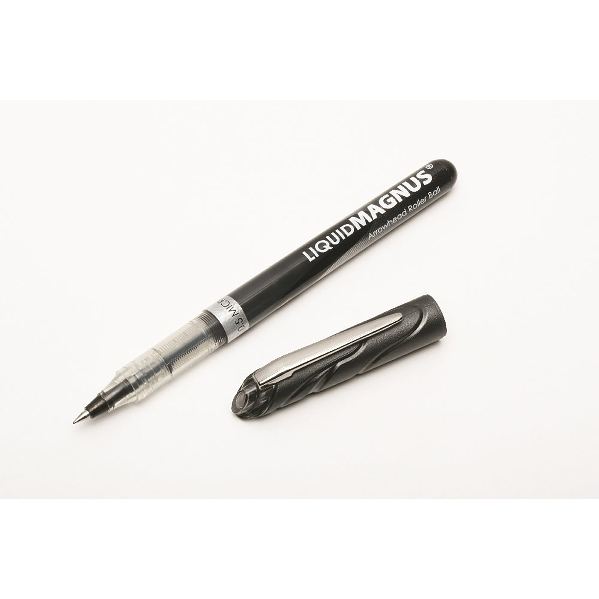 Pen, Roller Ball, Free Ink, Black, Microfine Point (0.5 Mm) - 12/PK