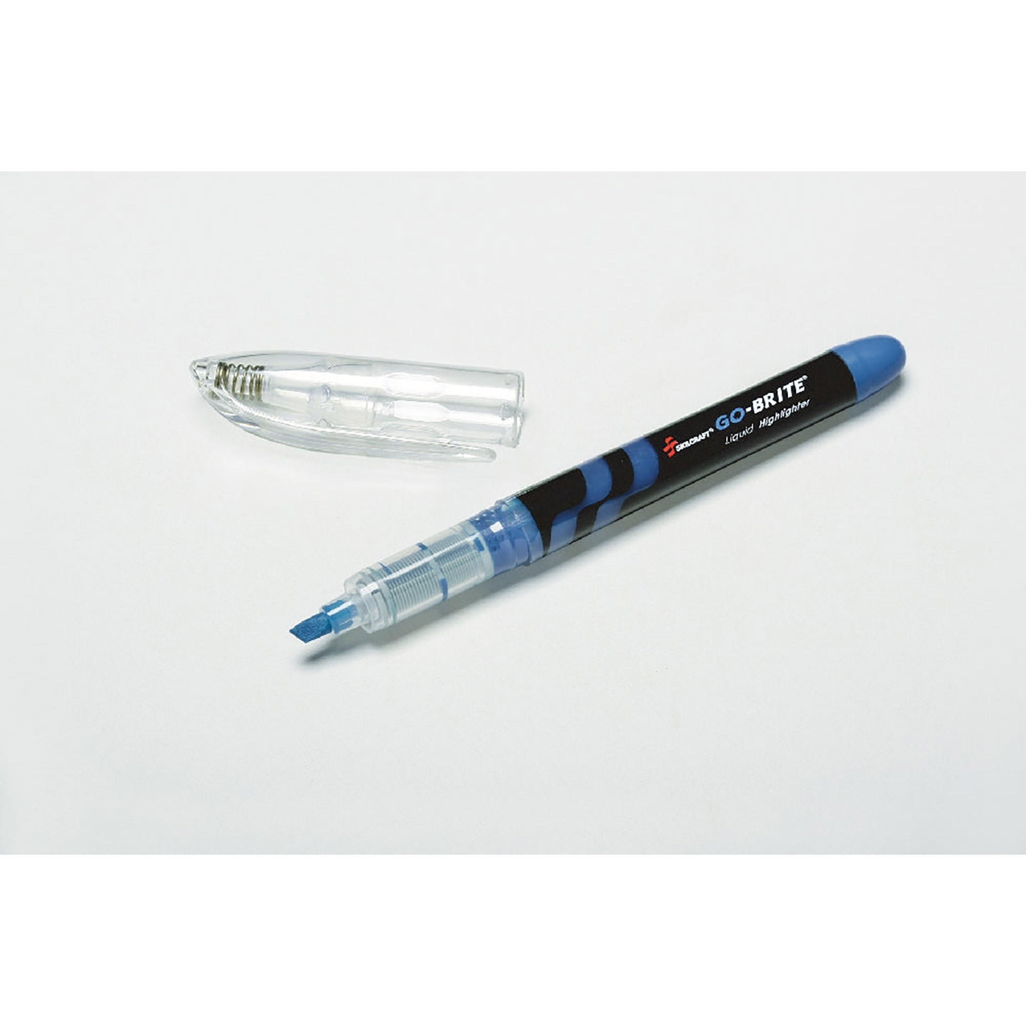 Highlighter, Liquid Ink, Fluorescent, Blue - Each