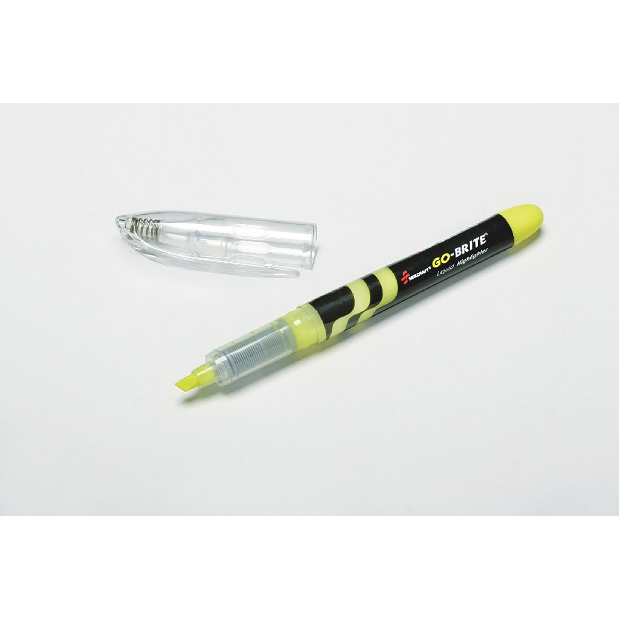 Highlighter, Liquid Ink, Fluorescent, Yellow - 6/BX