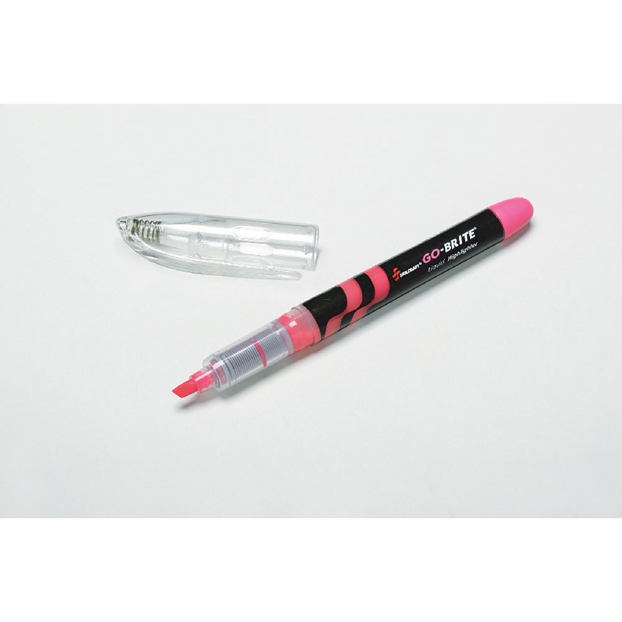 Highlighter, Liquid Ink, Fluorescent, Pink - 6/BX