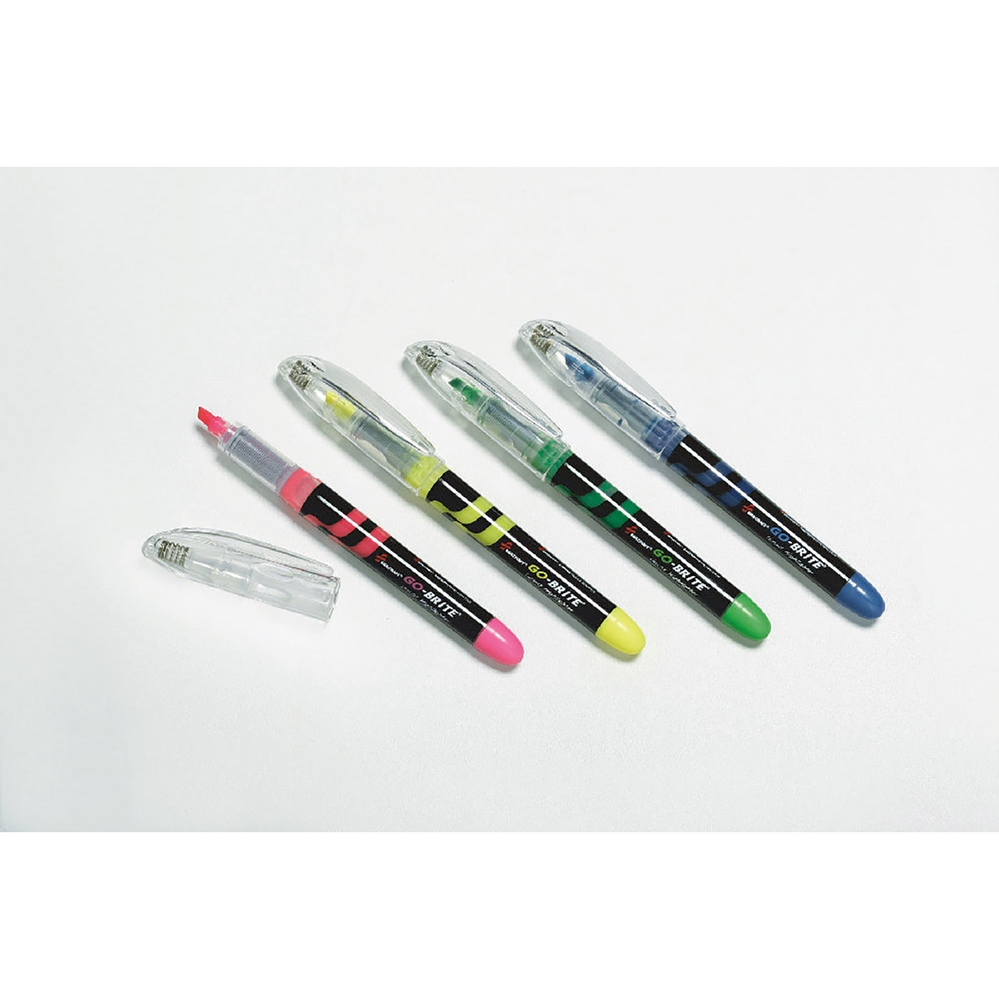 Highlighter, Liquid Ink, Fluorescent, 4 Color Set