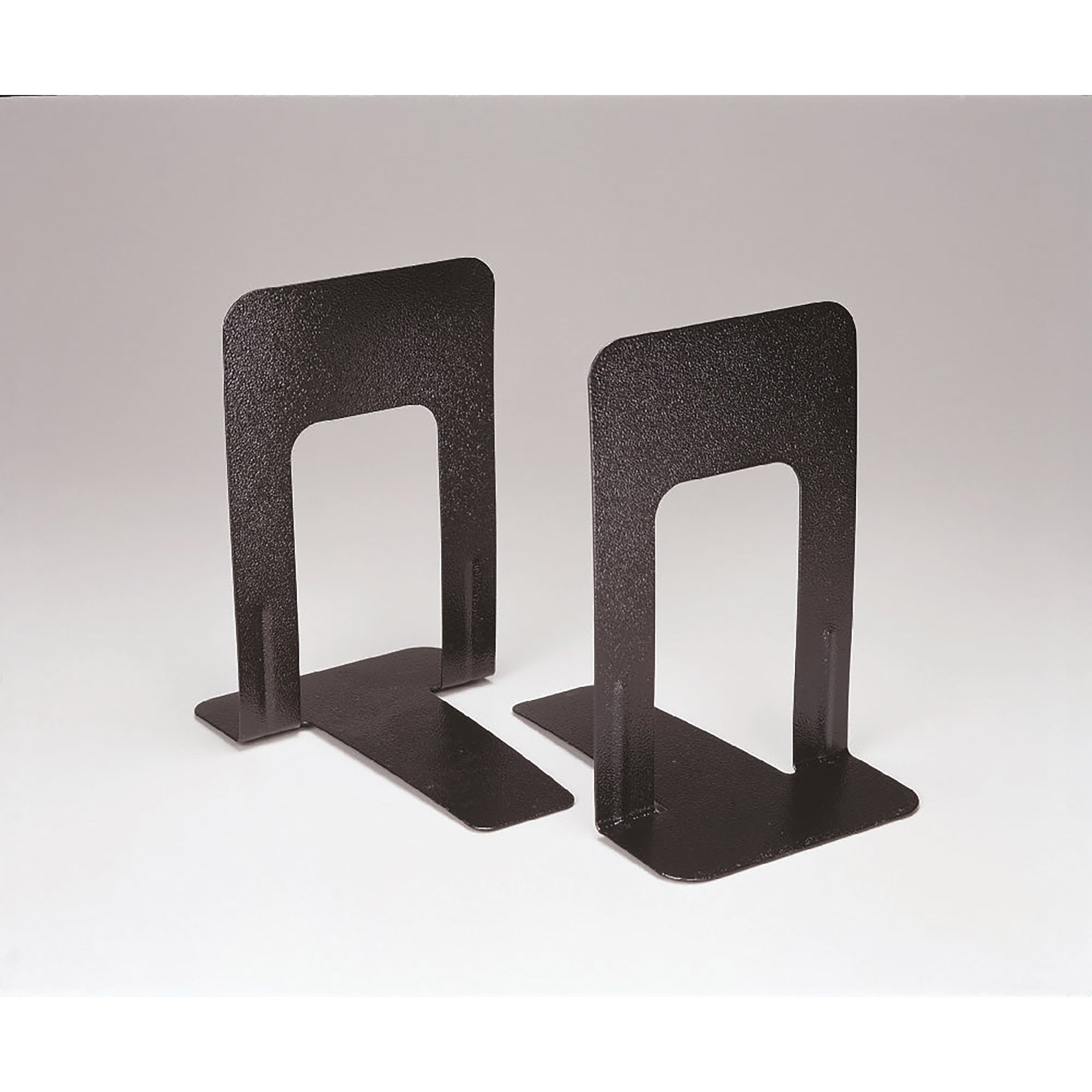 Bookends, Non-Skid, 9"H x 5 7/8"W x 8"D, Black - 2/PK