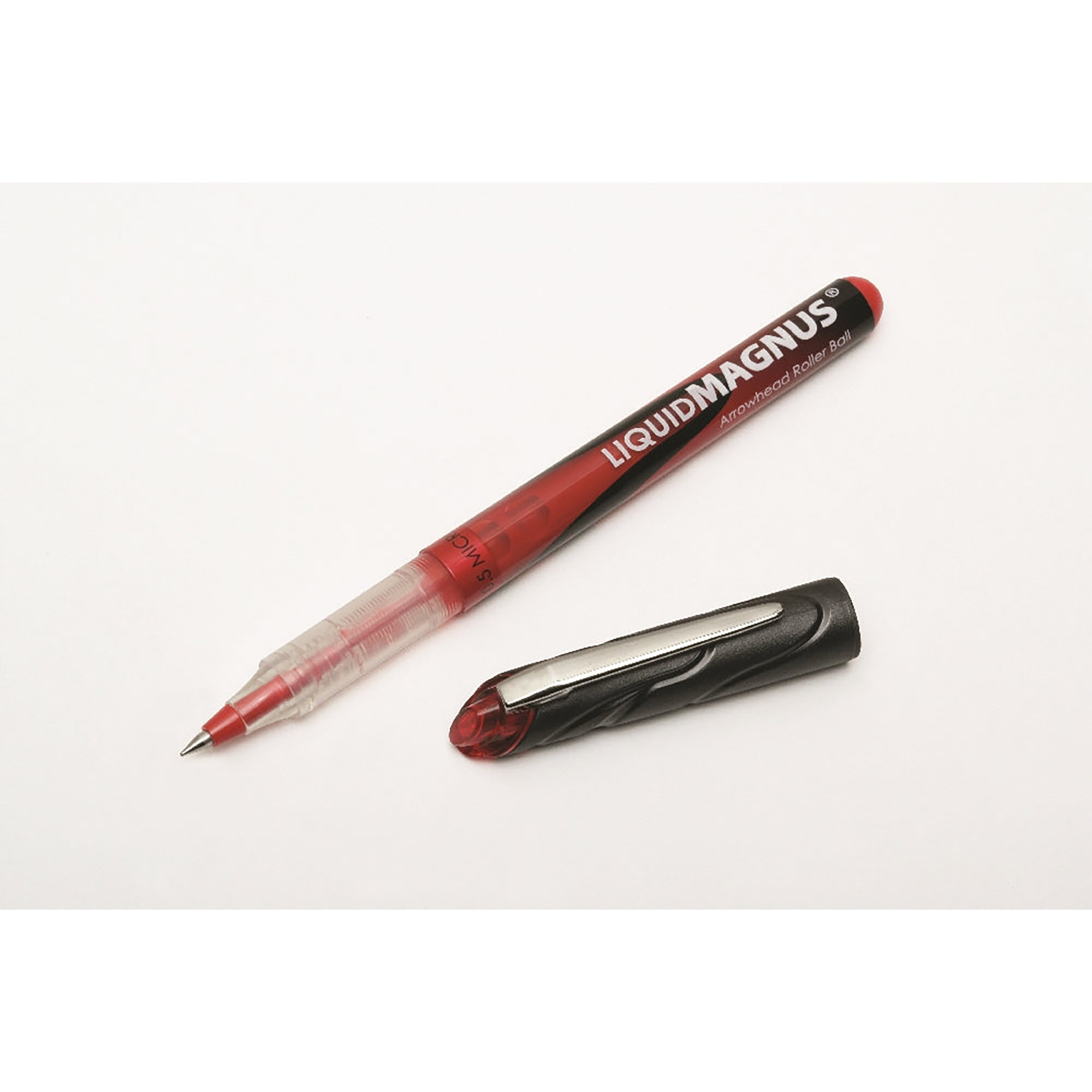 Pen, Roller Ball, Free Ink, Red, Microfine Point (0.5 Mm) - 12/PK