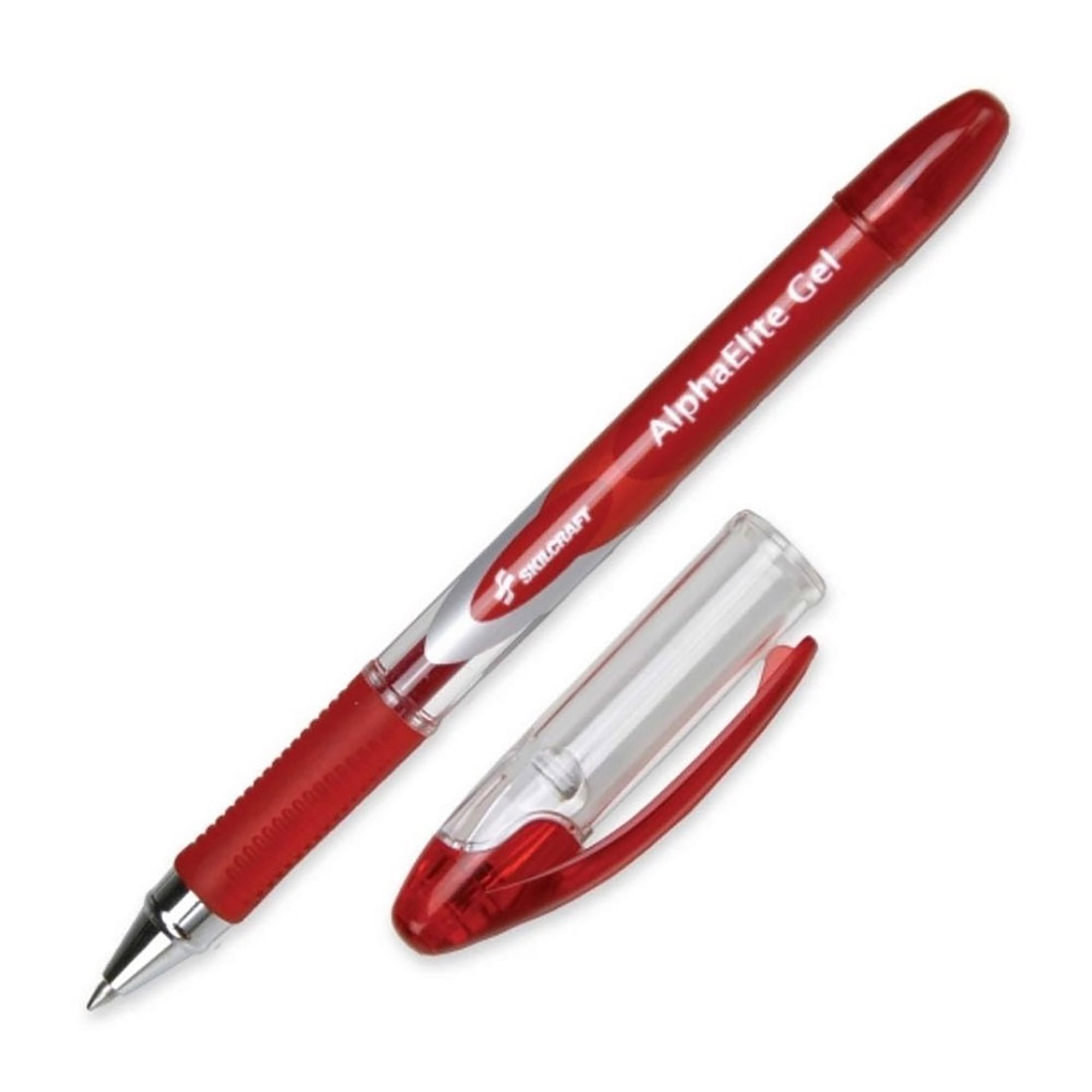 Pen, Gel Ink, Alphaelite, Red, Medium Point - 12/PK