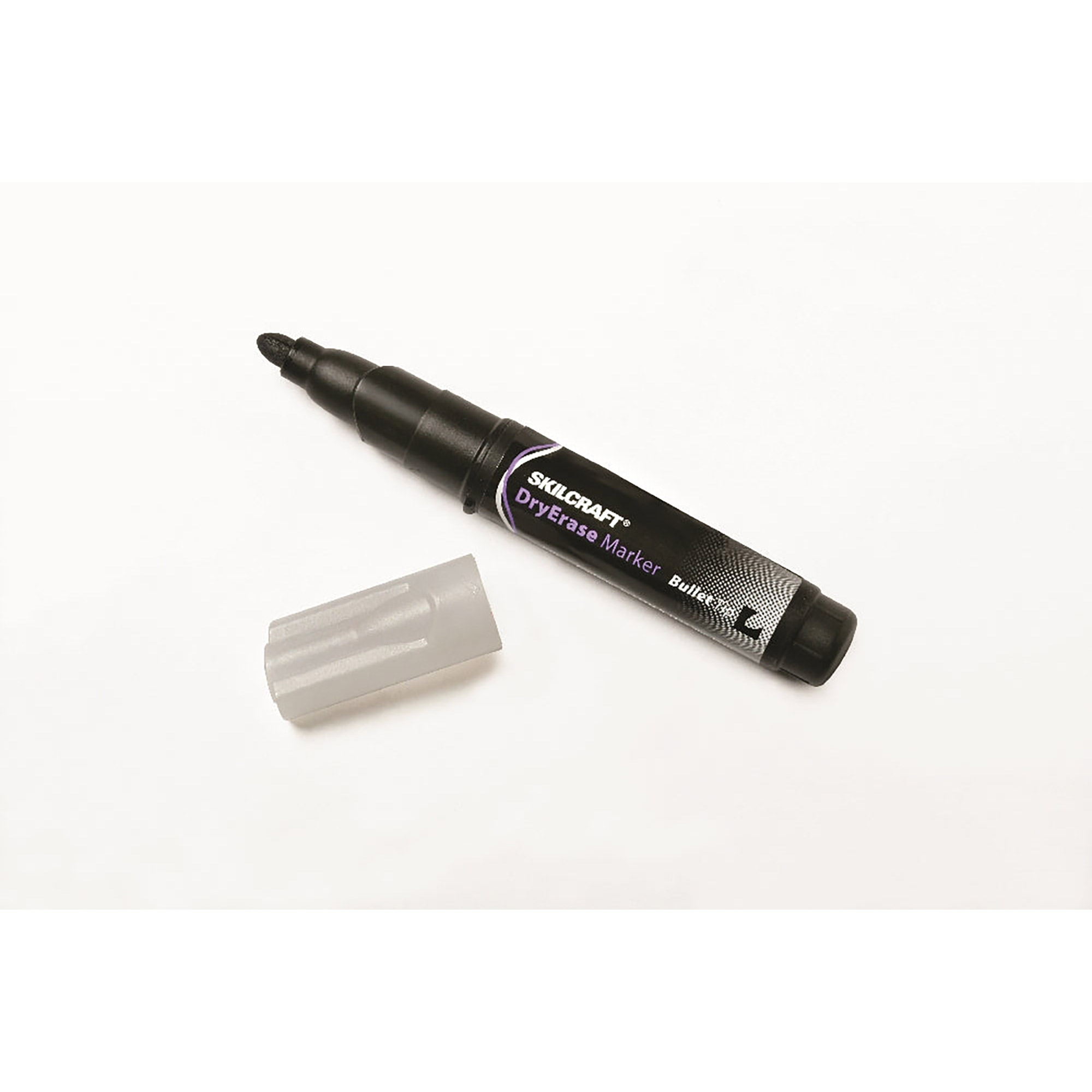 Marker, Dry Erase, Tube Type, Bullet Tip, Black - 12/PK