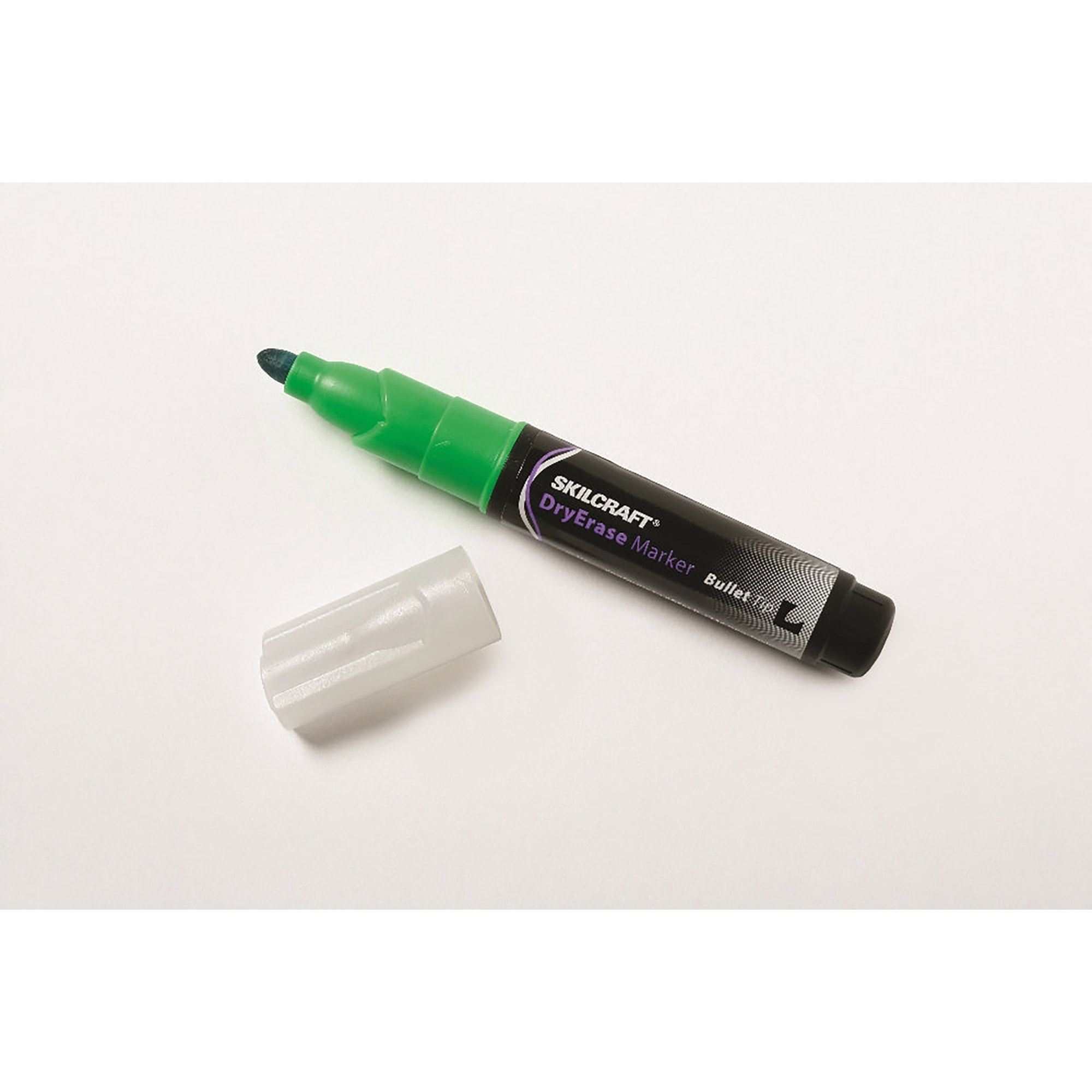 Marker, Dry Erase, Tube Type, Bullet Tip, Green - 12/PK