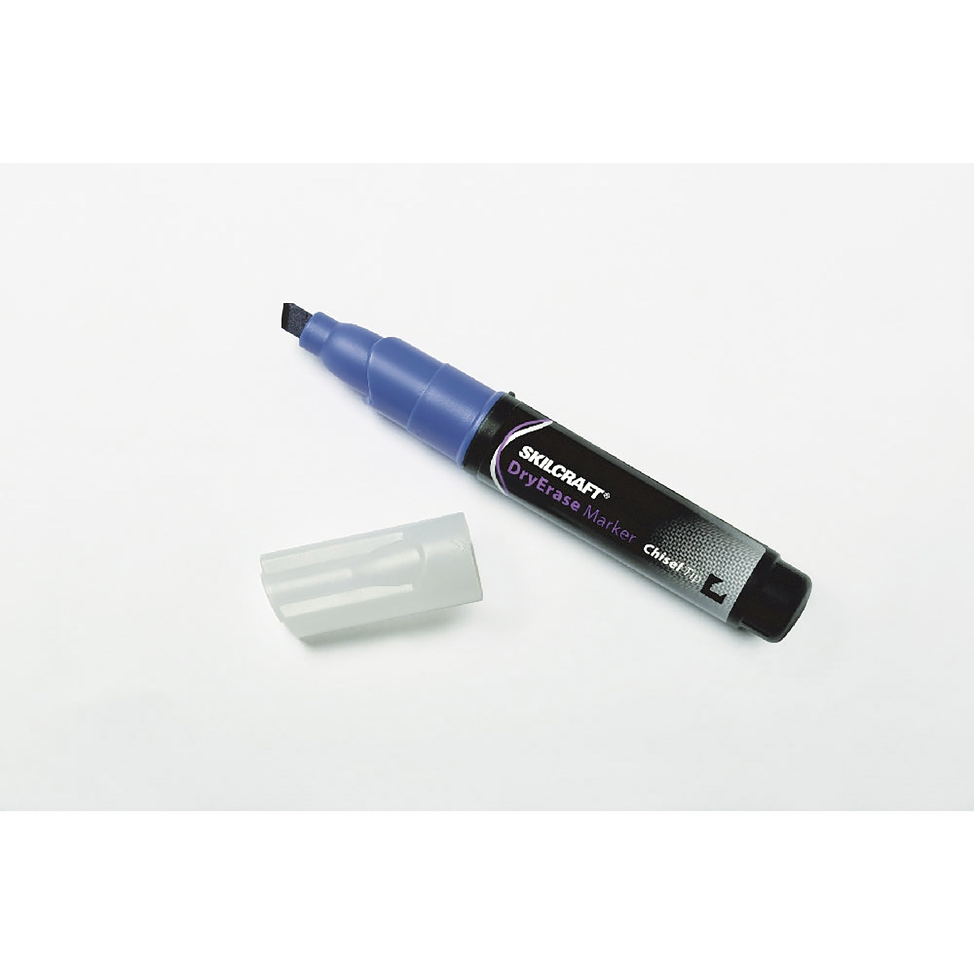Marker, Dry Erase, Tube Type, Chisel Tip, Blue - 12/PK