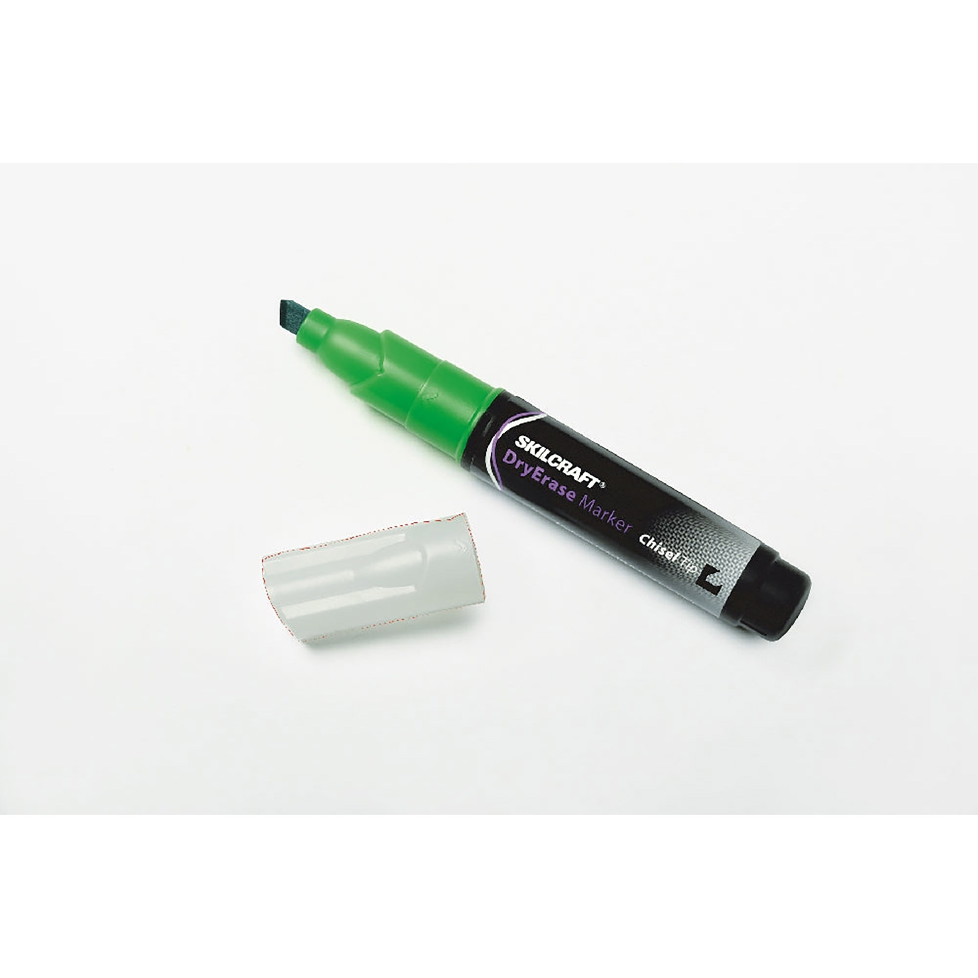 Marker, Dry Erase, Tube Type, Chisel Tip, Green - 12/PK