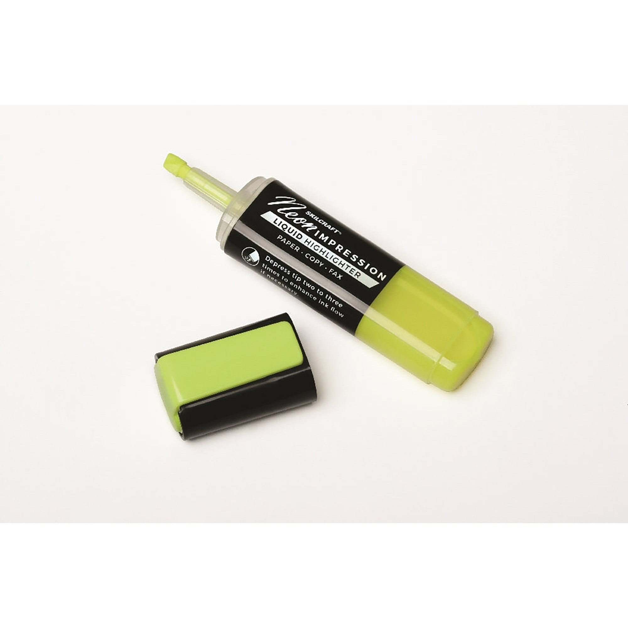 Marker, Highlighter, Flat, Yellow - 12/PK