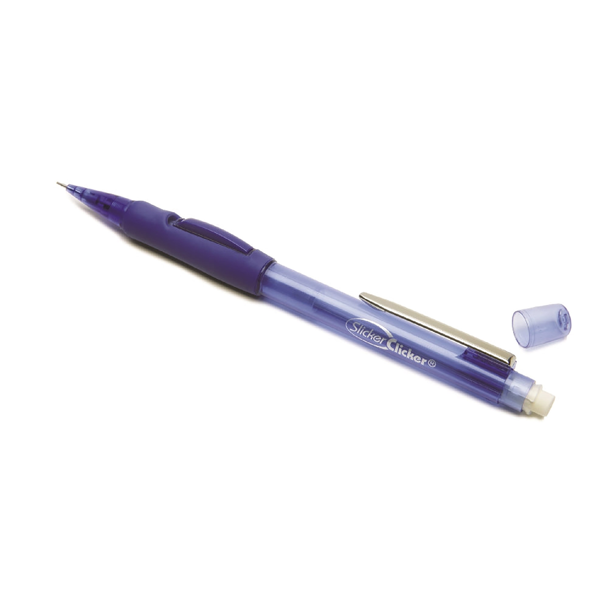 Pencil, Mechanical, Side Click, Translucent Blue Barrel, 0.7Mm - 12/PK