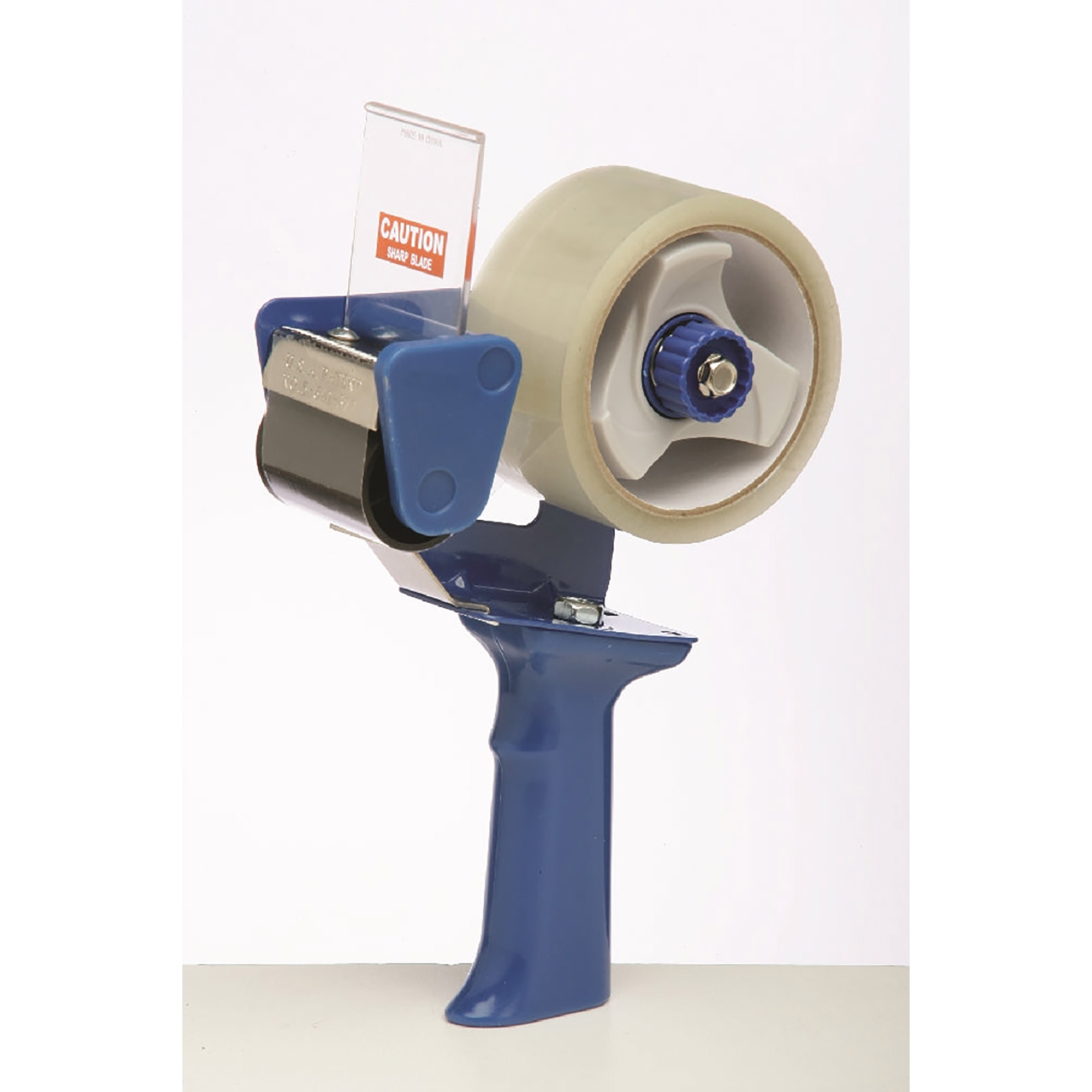 Tape Dispenser, Retractable Blade, Pistol Grip, Blue - Each