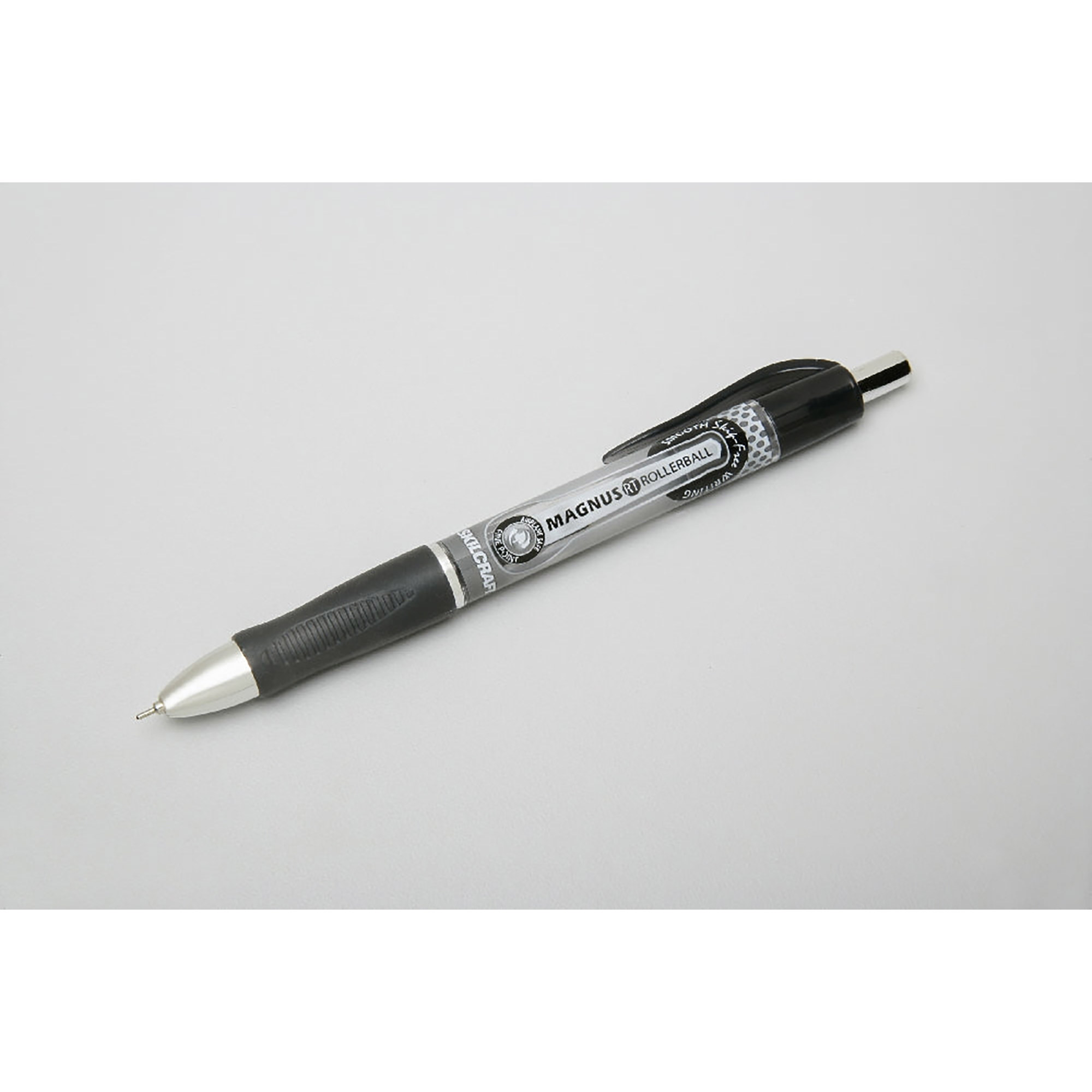 Pen, Roller Ball, Liquid Ink, Retractable, Airplane Safe, 0.7Mm, Refillable, Black, Dz - 12/PK