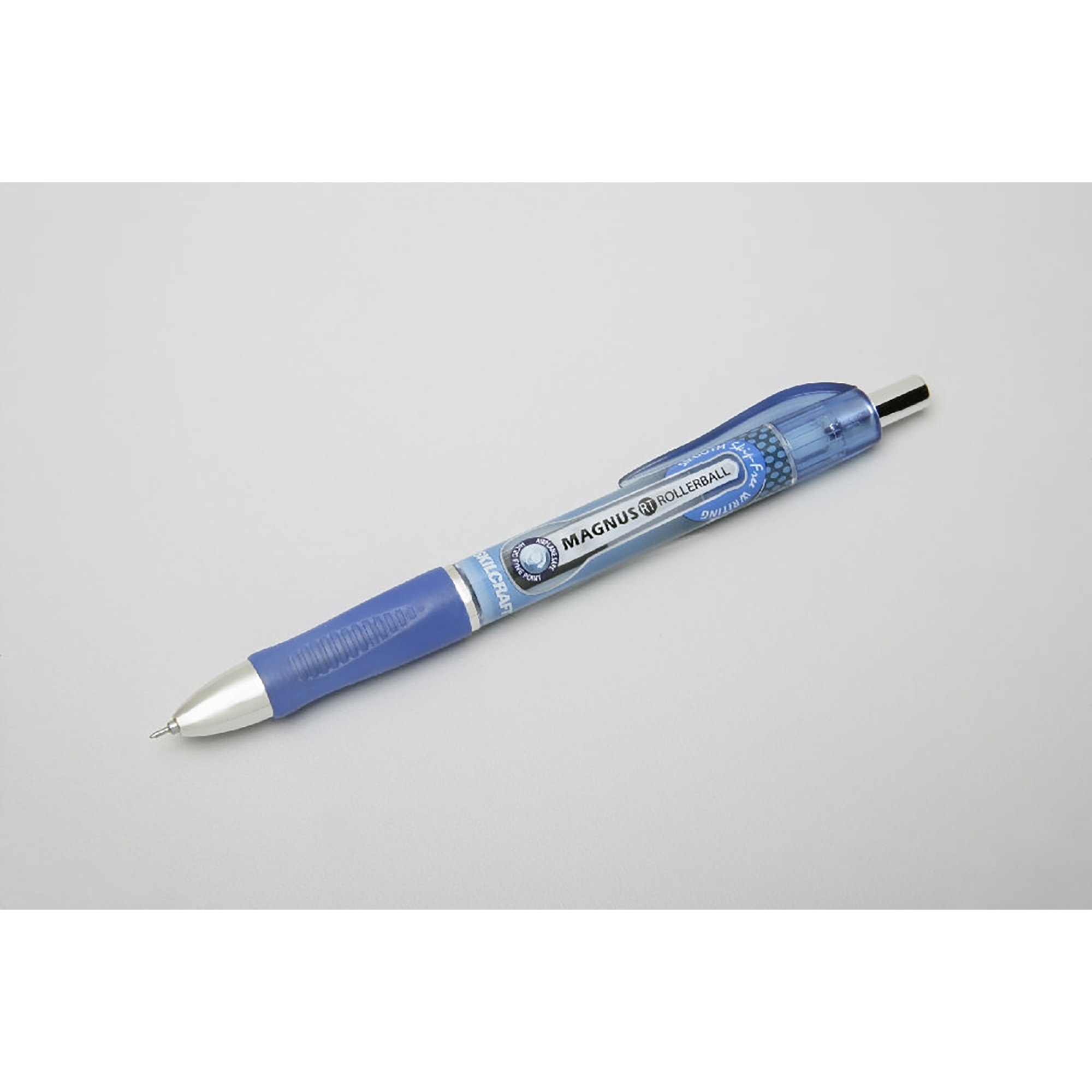 Pen, Roller Ball, Li-Quid Ink, Retractable, Airplane Safe, 0.5Mm, Refillable, Blue, Dz - 12/PK