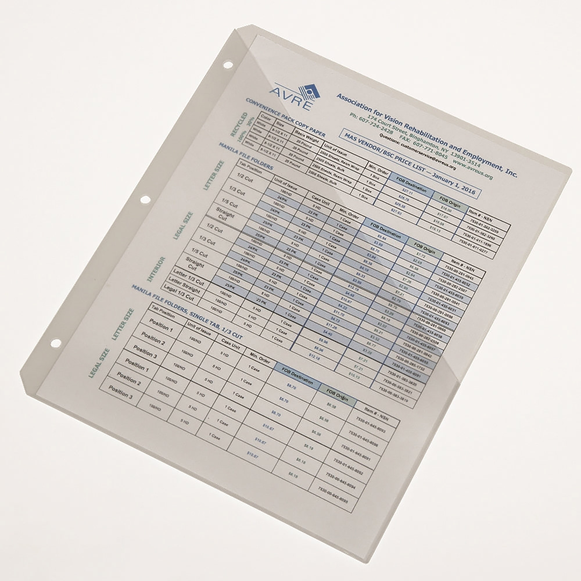 Project Jacket, Poly, Slash Cut, 3-Hole Punch, Clear, 11 1/4" x 9 1/4" - 5/PK