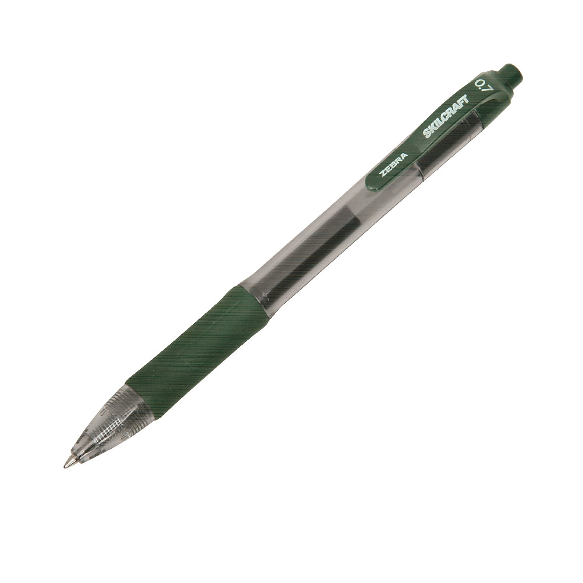 Pen, Retractable Gel, Green Ink, Medium Point - 12/PK