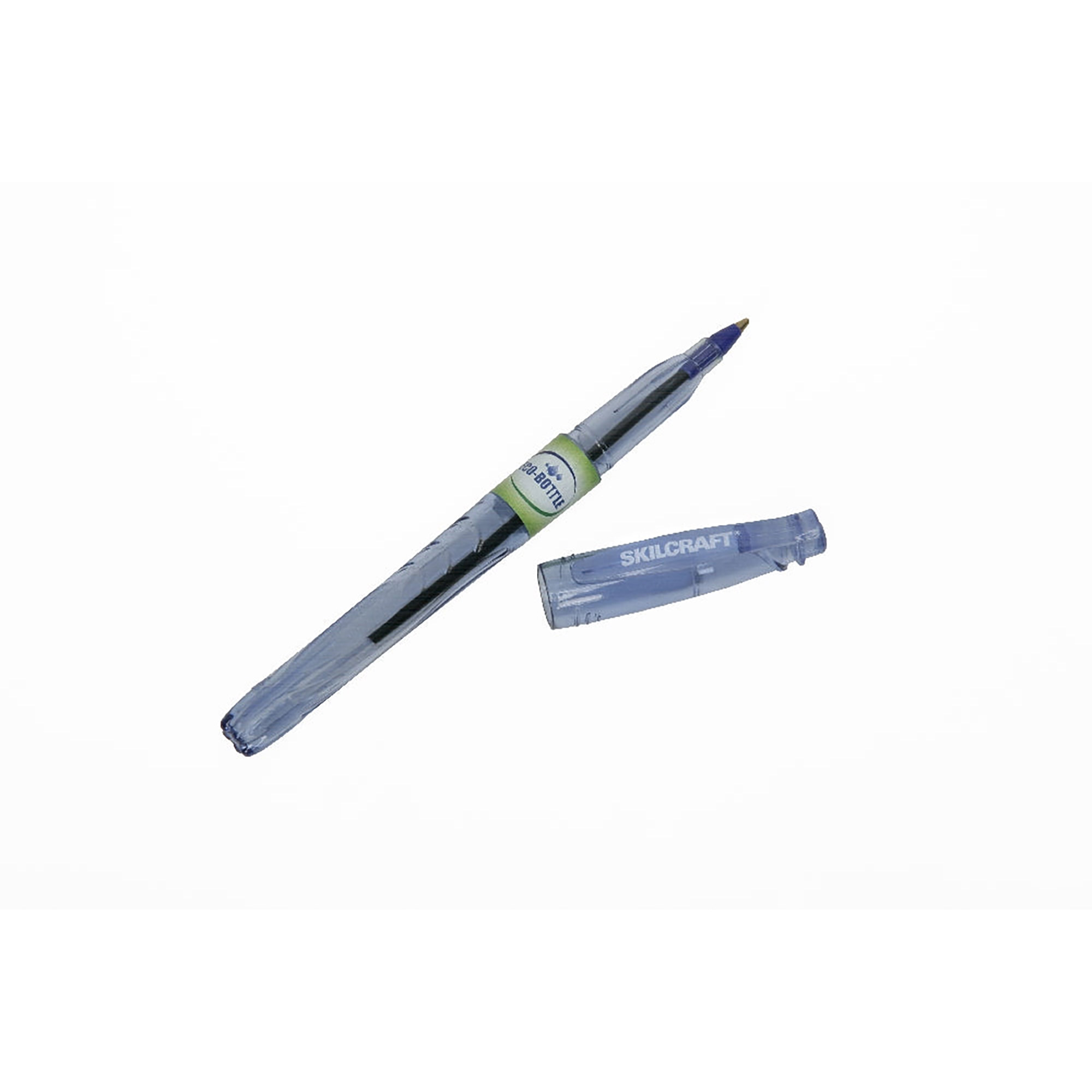 Pen, Ballpoint, Stick, Recycled Water Bottle, Blue, Medium Point - 12/PK