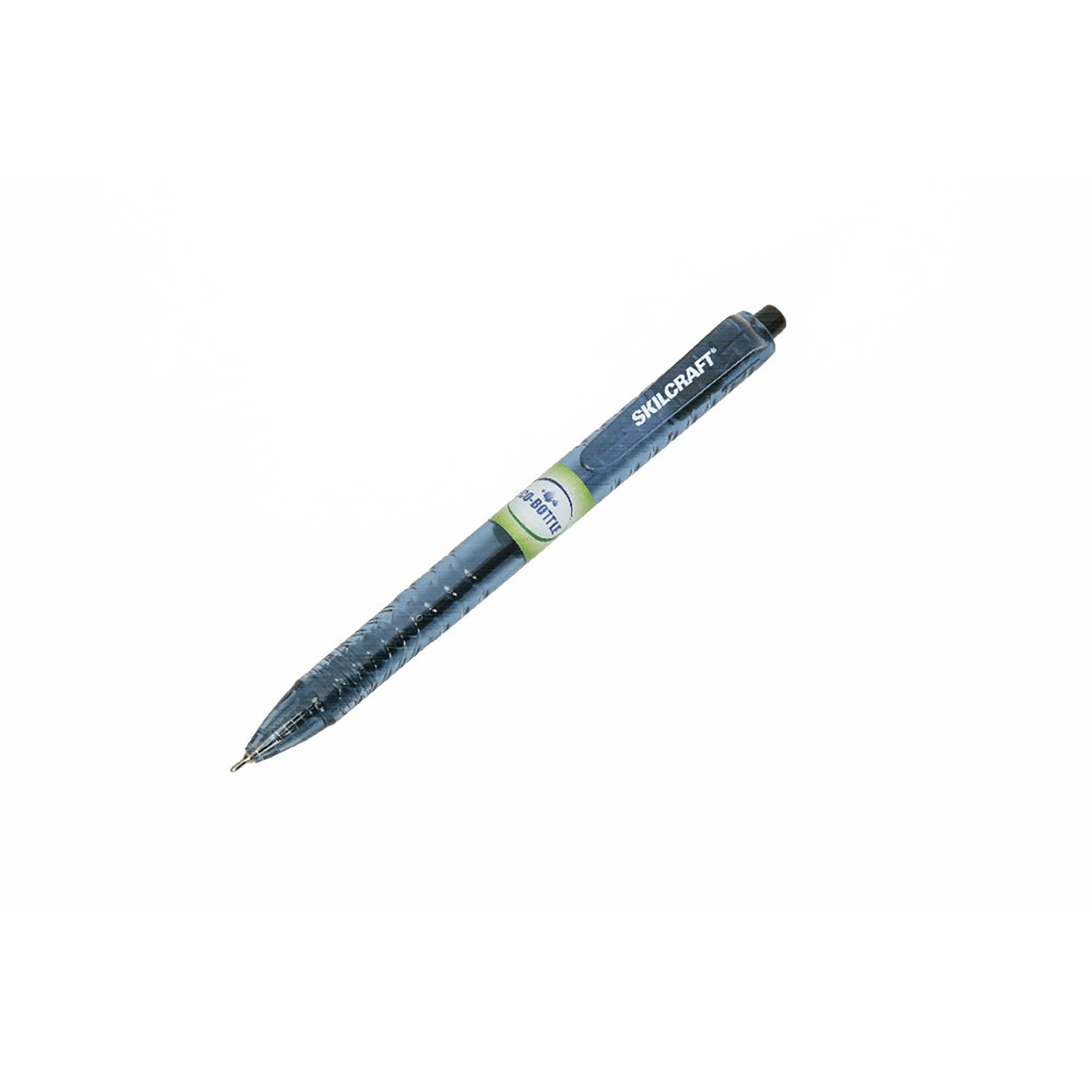 Pen, Ballpoint, Retractable, Recycled Water Bottle, Black, Fine Point - 12/PK