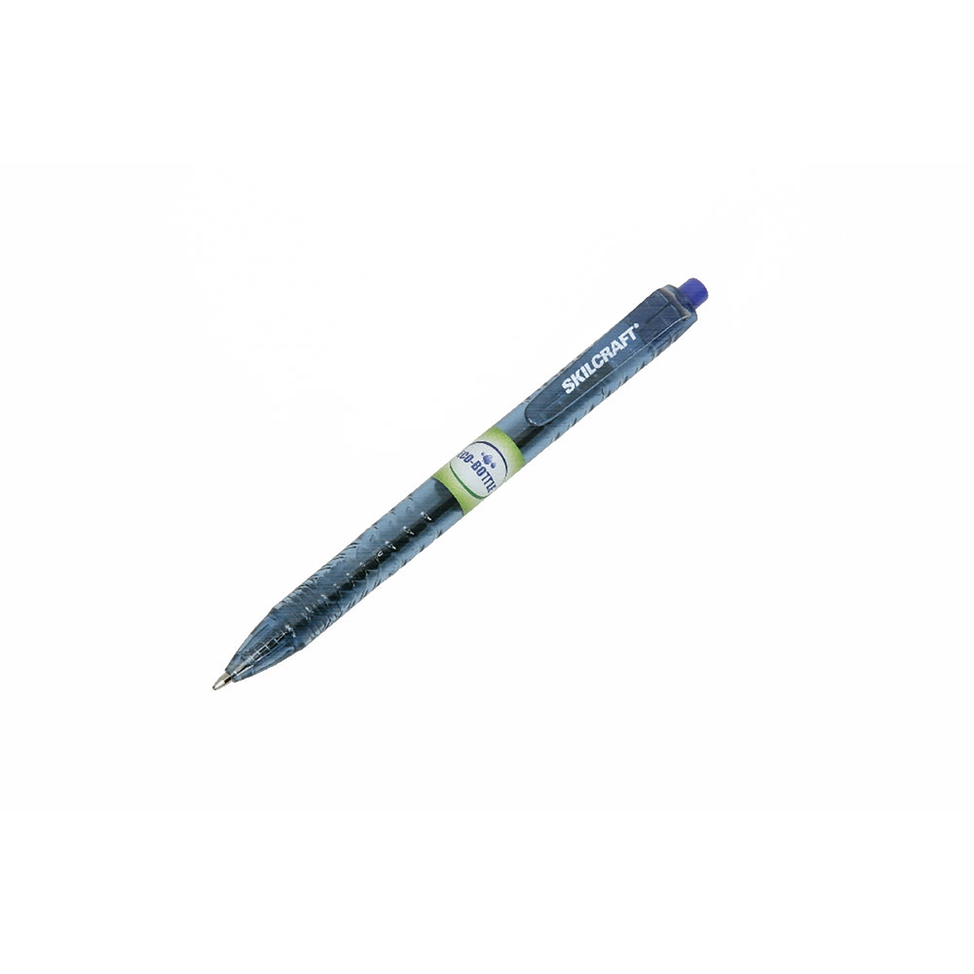 Pen, Ballpoint, Retractable, Recycled Water Bottle, Blue, Fine Point - 12/PK