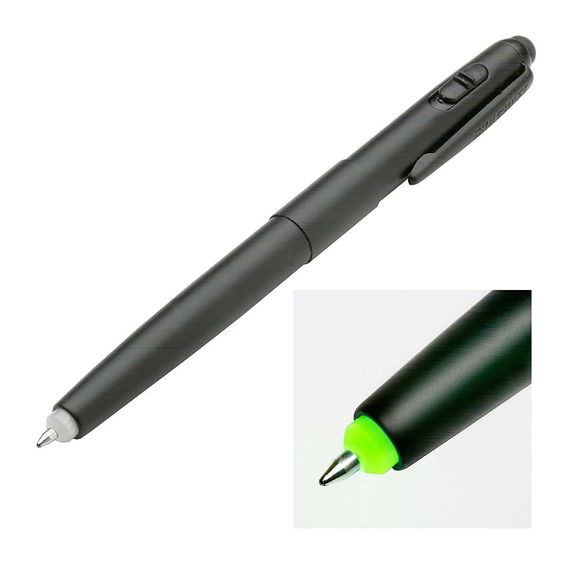 Pen, Multifunction, Green LED Light Tip, Stylus, 1.0mm, Black - Each